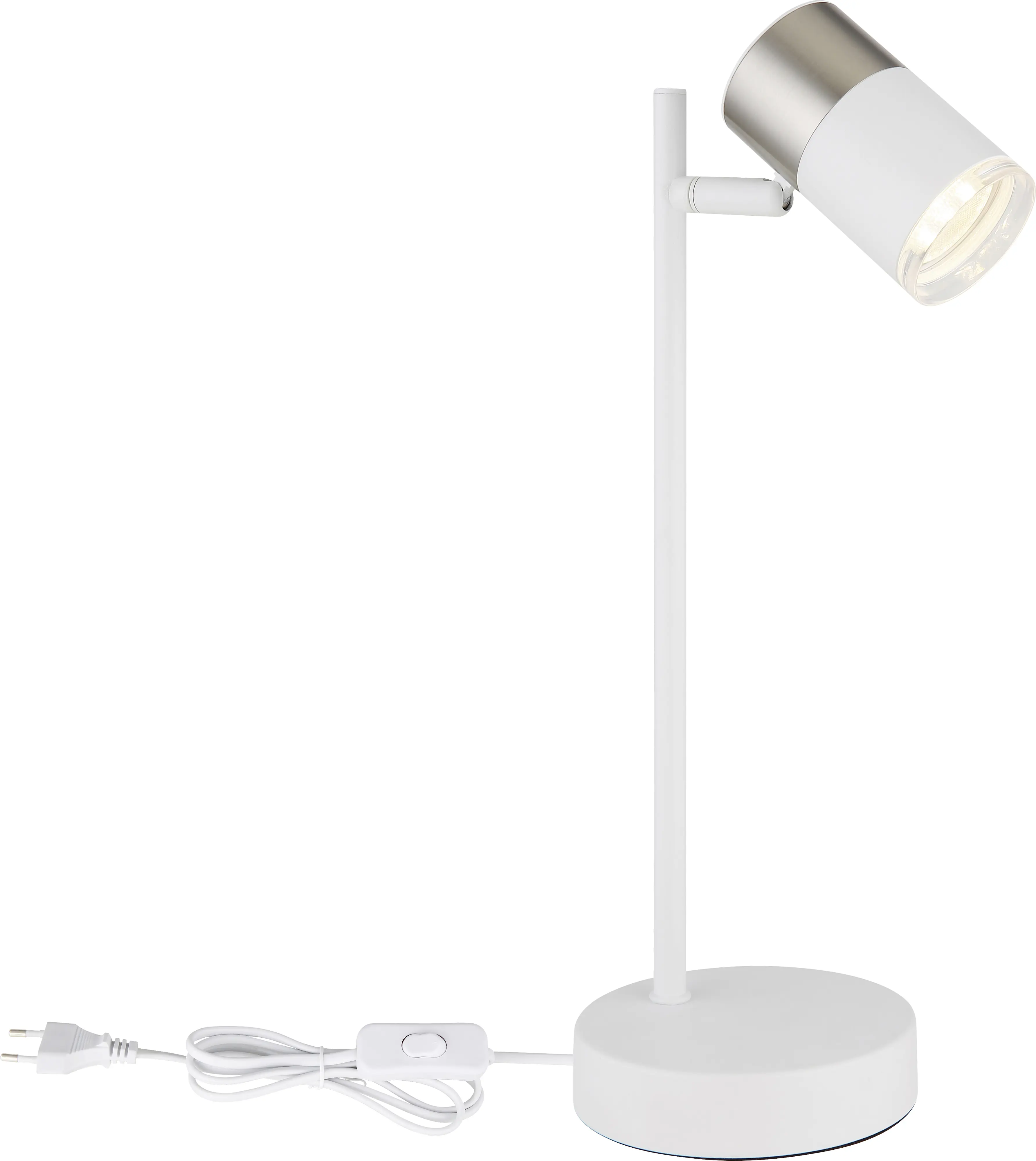 Globo Tischleuchte Brisbon weiß matt 13,2 x 13,2 x 35 cm GU10 