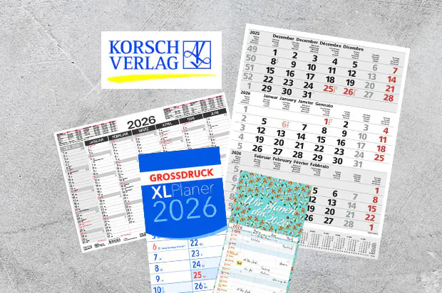 20% Rabatt auf Kalender von Korsch