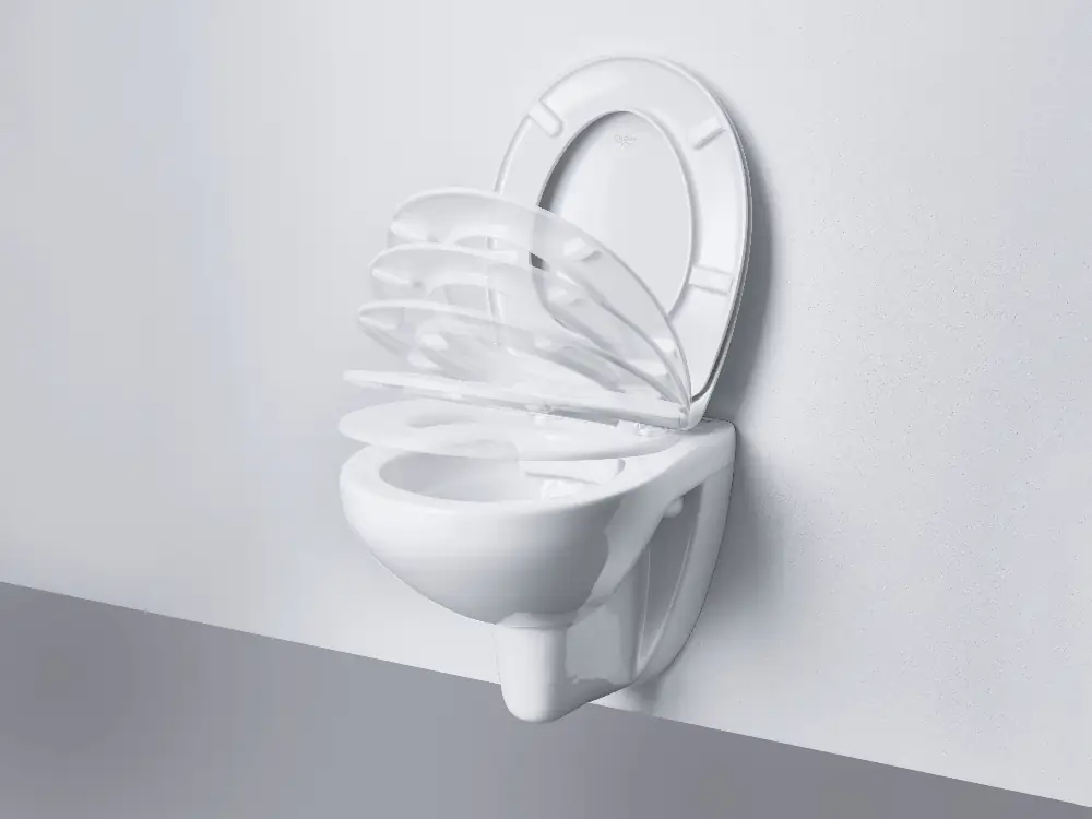 4005176450006_3 Grohe Wand-Tiefspül-WC Bau weiß, spülrandlos, inkl. WC-Sitz