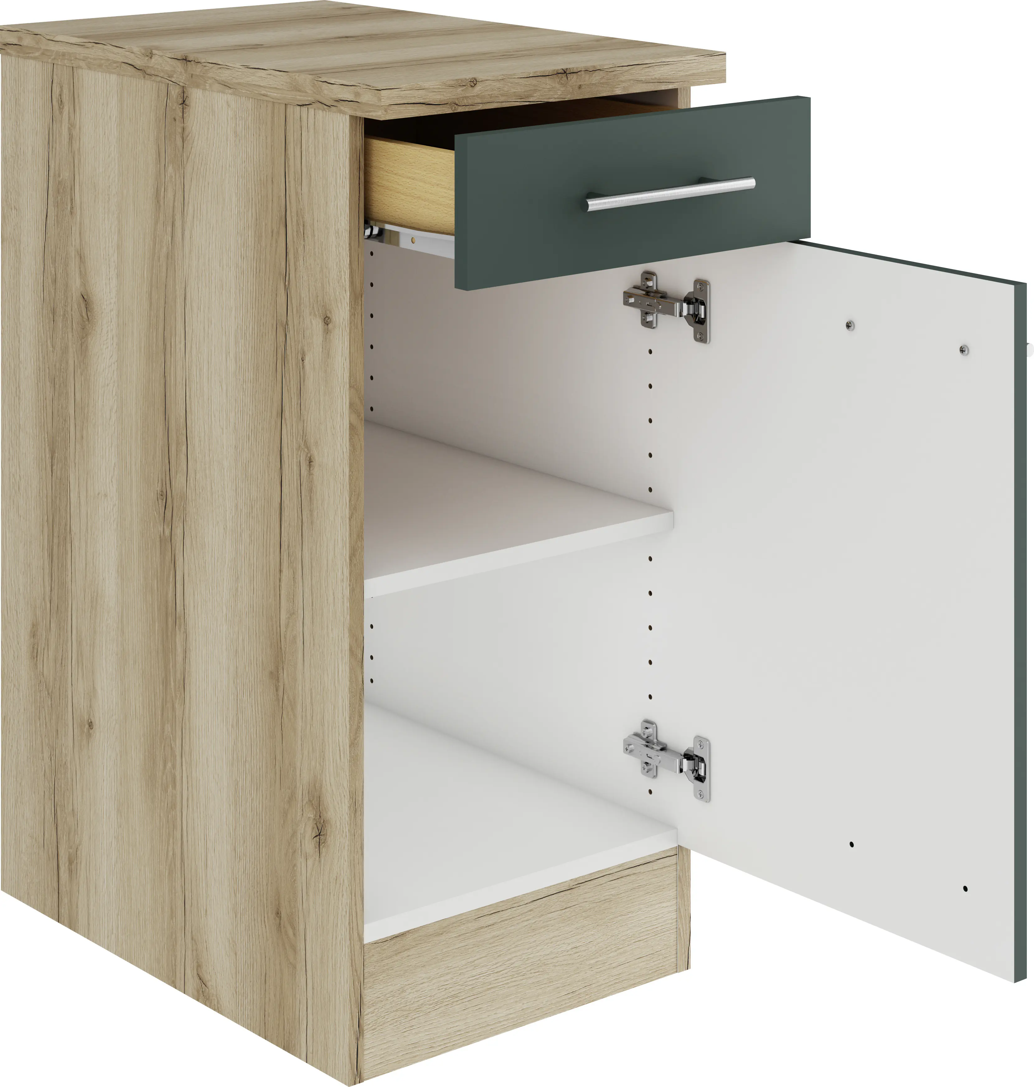 Optifit Unterschrank Savona 405 steingrün/eiche 40 cm