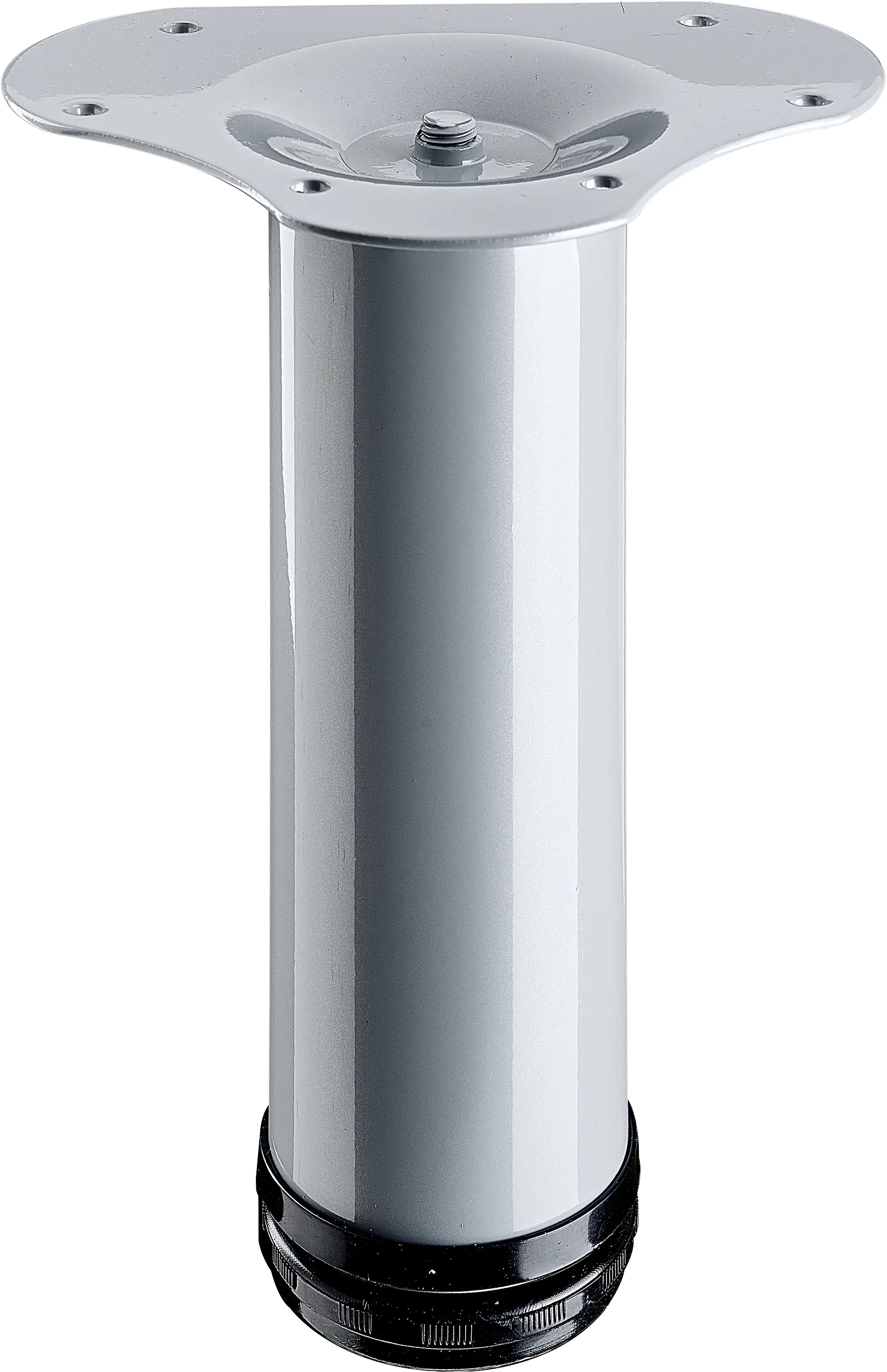 Hettich Tischbein 6,0 x 20 - 23 cm Stahl Aluminium-Optik - 1 Stück