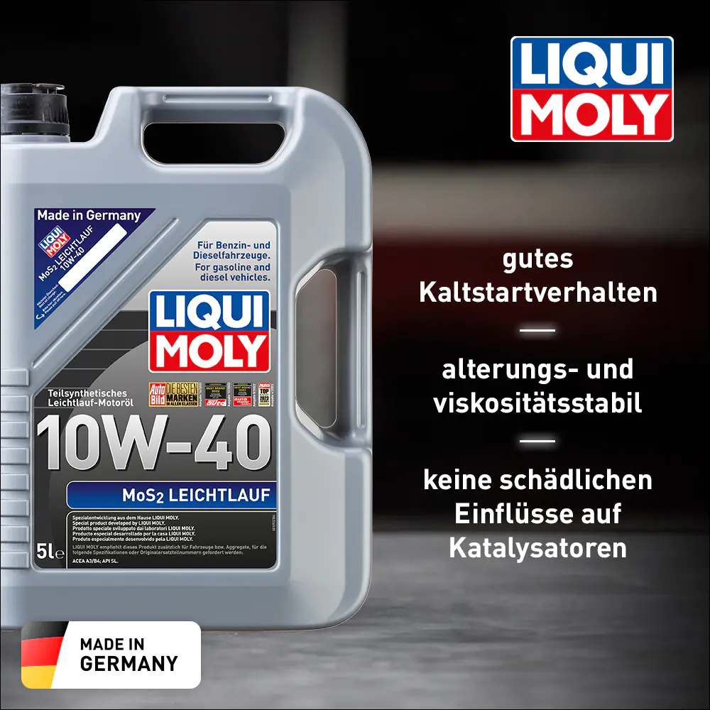 Liqui Moly Motoröl MoS2 Leichtlauf 10W-40 5 L