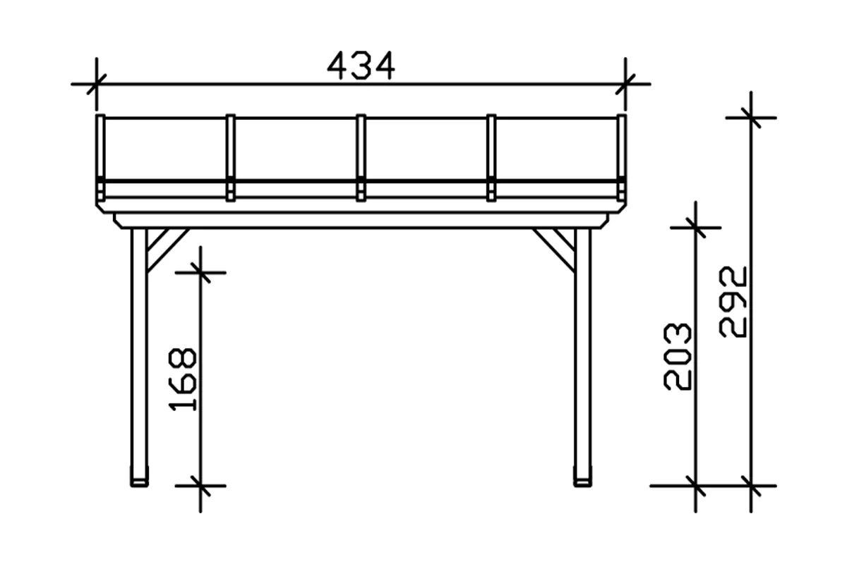 SKAN HOLZ Terrassenüberdachung Ancona 434 x 400 cm Leimholz SKAN HOLZ Terrassenüberdachung Ancona 434 x 400 cm Leimholz
