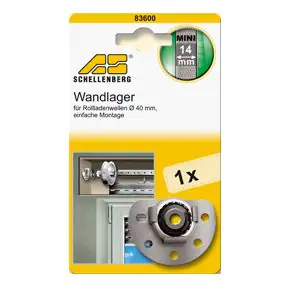 Schellenberg Wandlager Mini inkl. Lagerschale silber Schellenberg Wandlager Mini inkl. Lagerschale silber