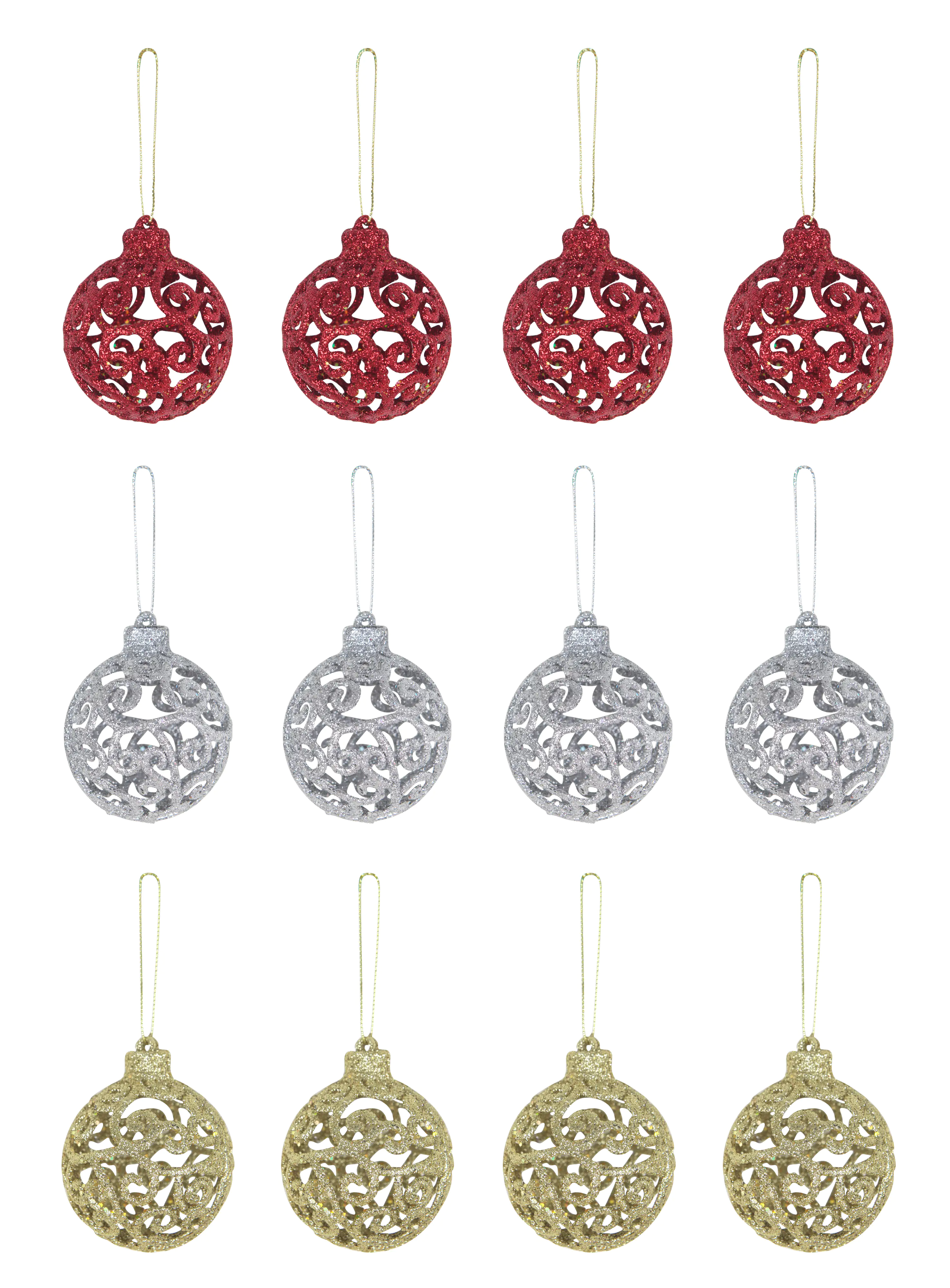 TrendLine Christbaumkugeln zum Hängen 4er Set