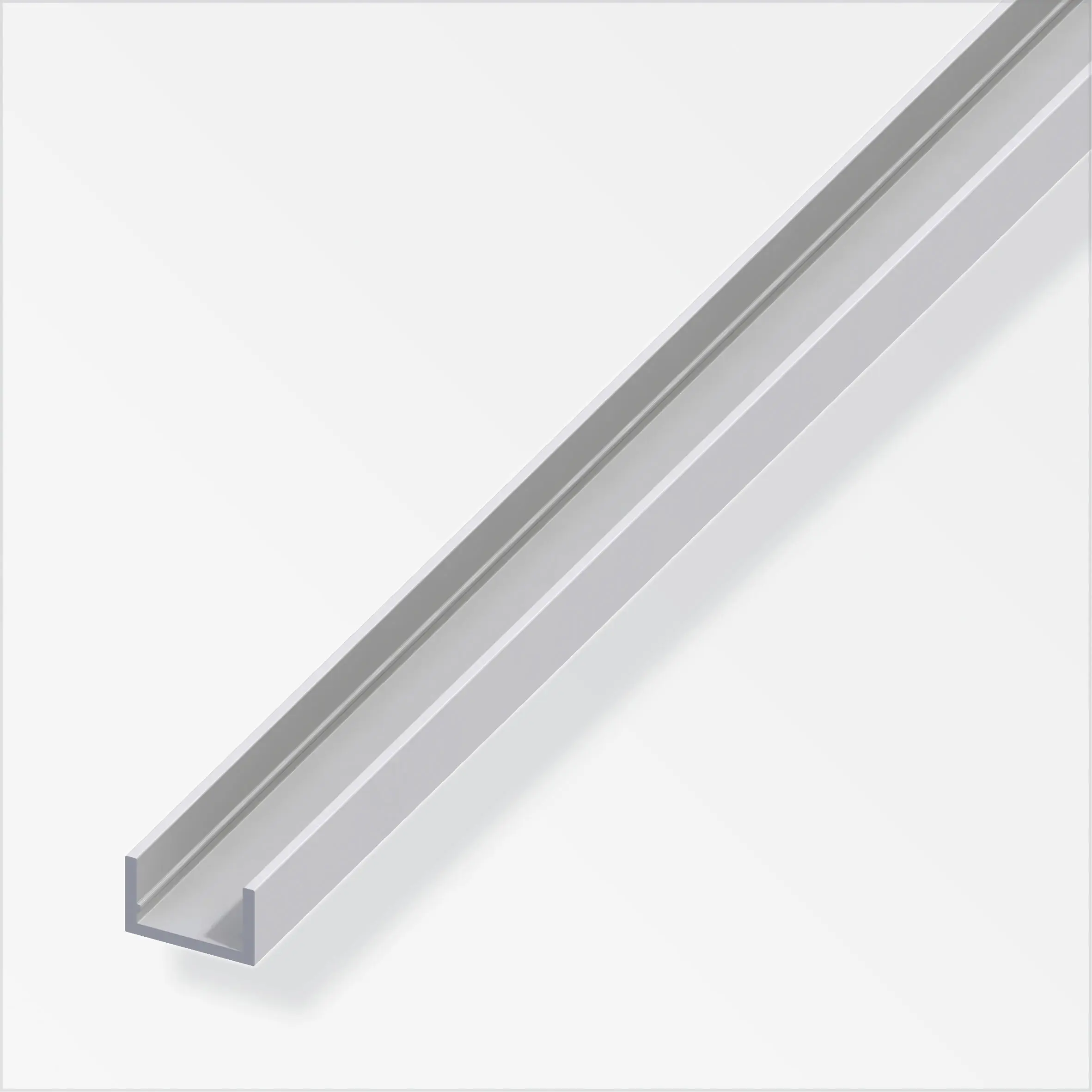 alfer U-Profil 2 m, 10 x 19.5 x 1.5 mm Aluminium eloxiert silber