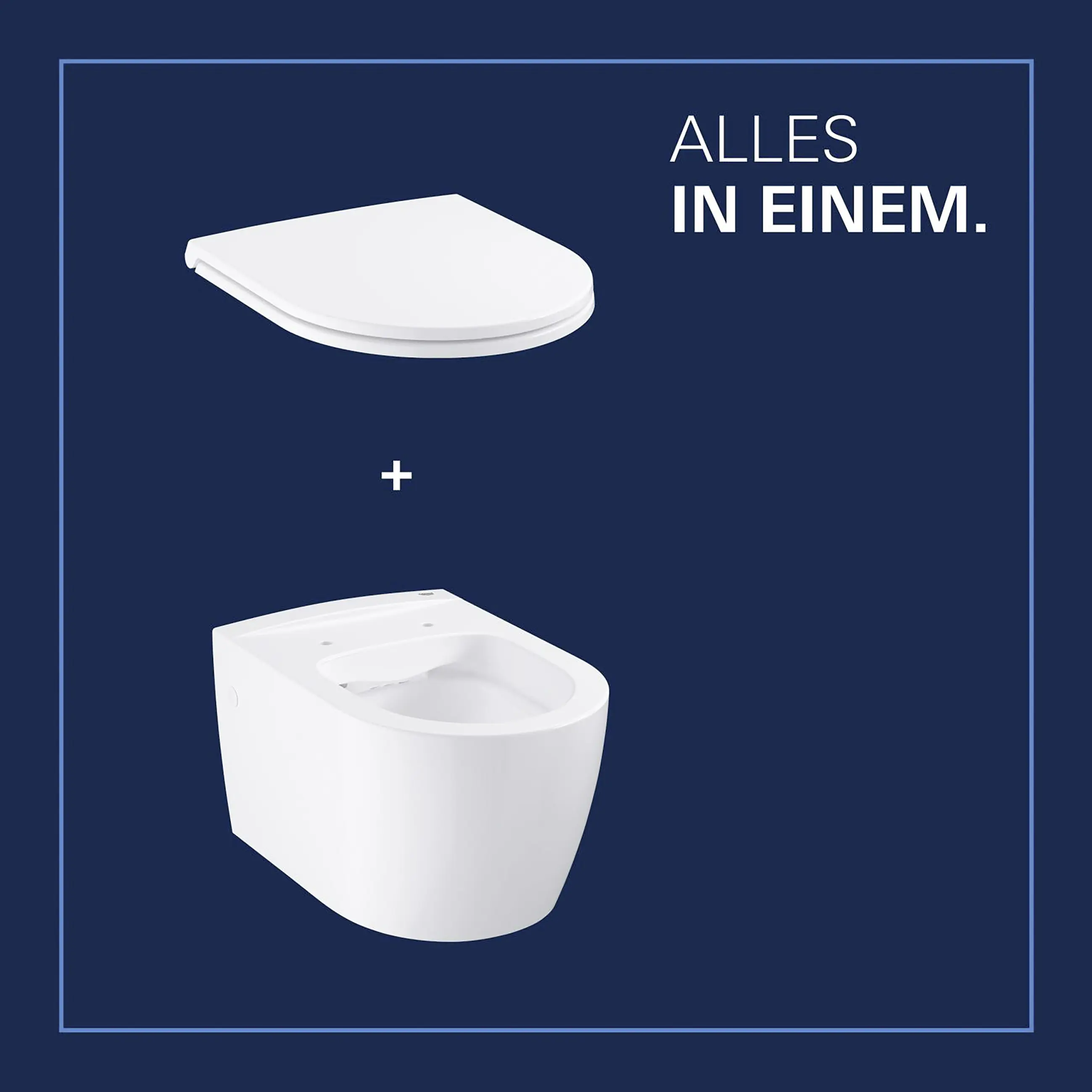 Grohe Wand WC spülrandlos Start Round Tiefspüler alpinweiß inkl. WC-Sitz