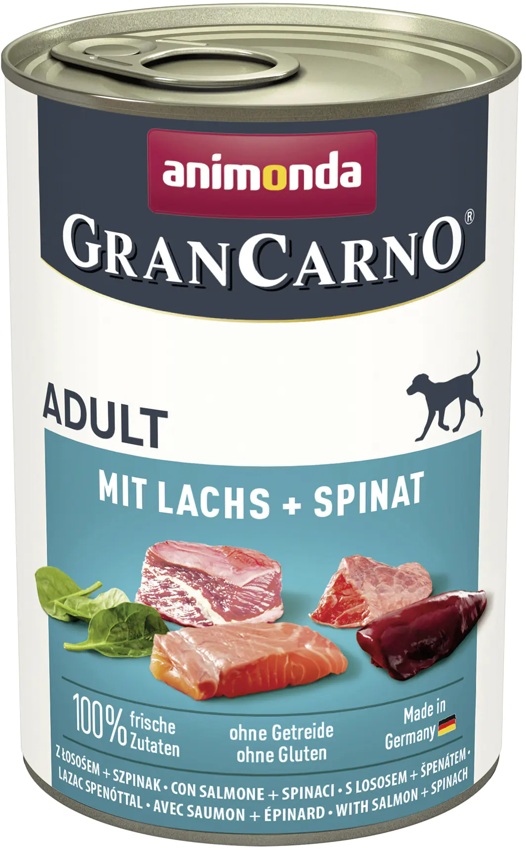 Animonda GranCarno Hundenassfutter Adult Lachs + Spinat 400 g