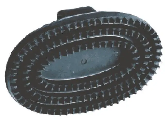 Kerbl Gummistriegel oval mit Handschlaufe