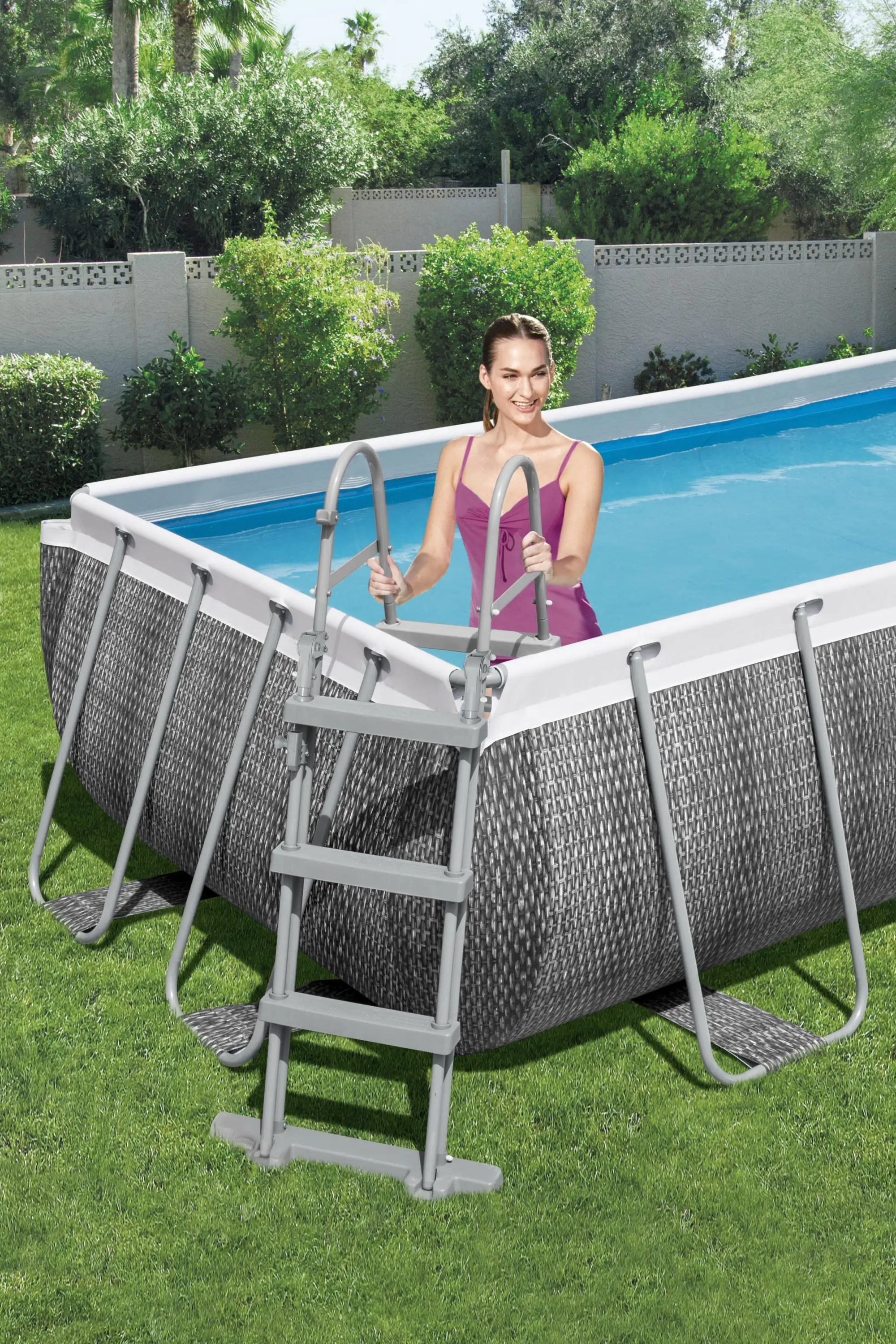 6942138966503_10 Bestway Flowclear Sicherheitsleiter 107 cm