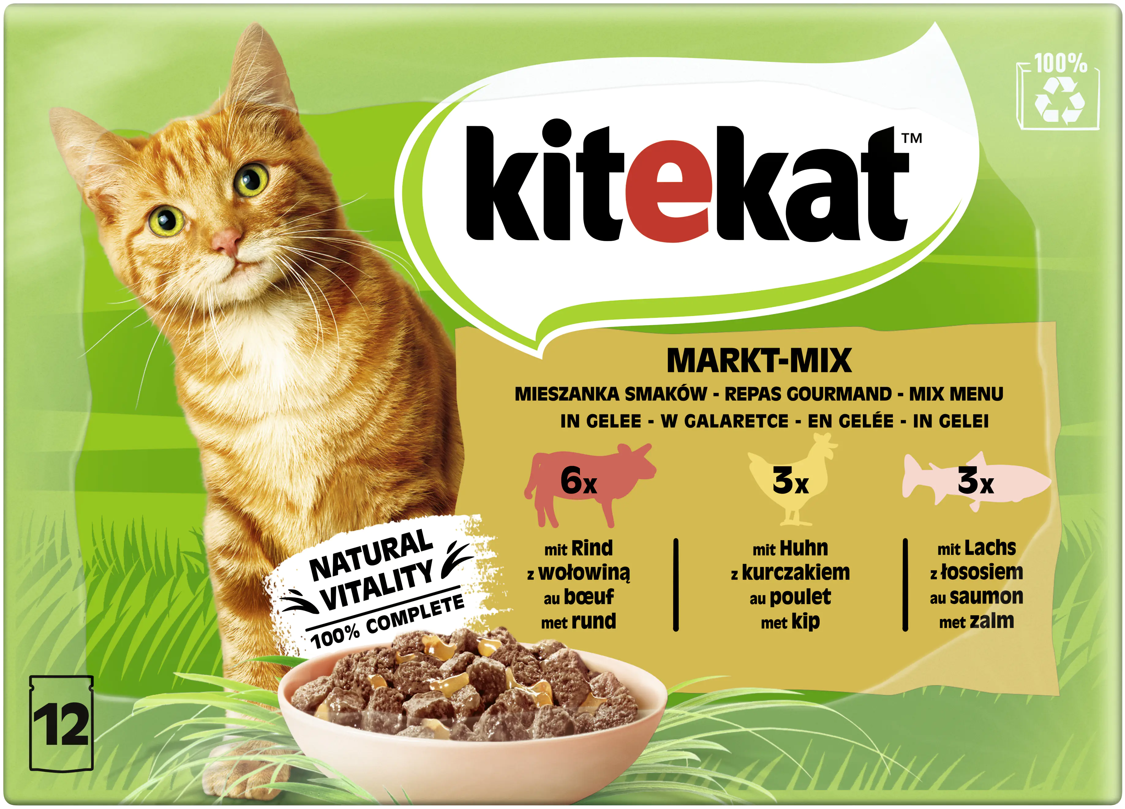 Kitekat Markt-Mix in Gelee Multipack 12x85 g