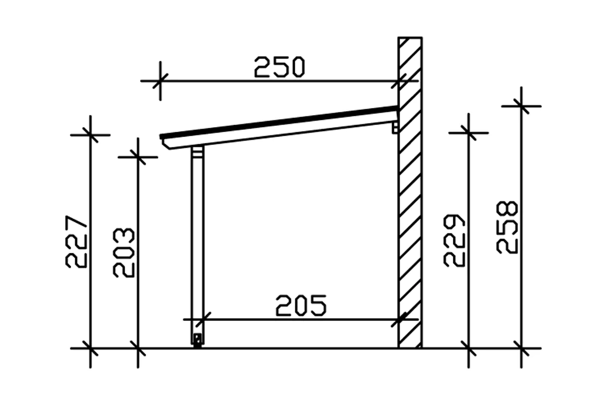 4018211002245_2110993 SKAN HOLZ Terrassenüberdachung Andria 434 x 250 cm Leimholz