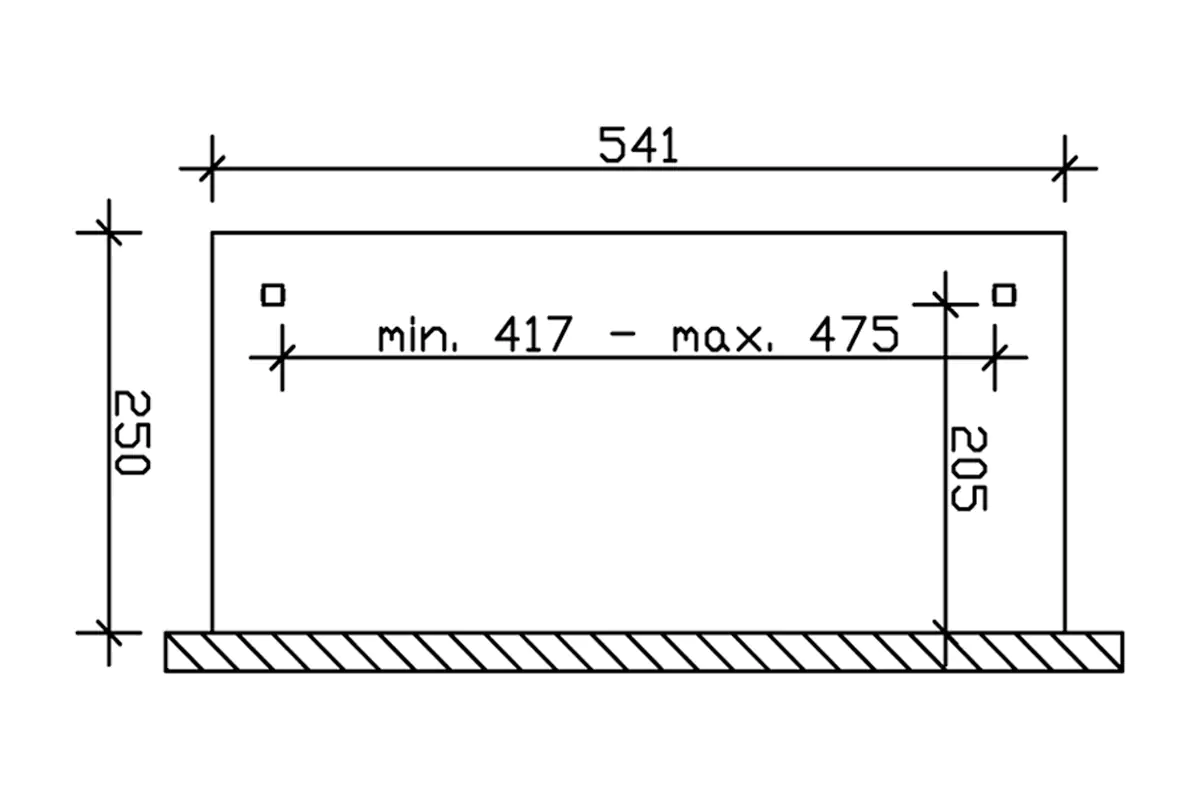 SKAN HOLZ Terrassenüberdachung Ancona 541 x 250 cm Leimholz