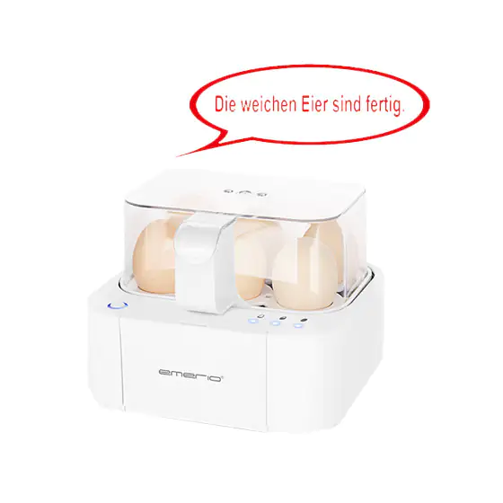Emerio Eierkocher EB-115560, weiß, für 6 Eier, spricht Emerio Eierkocher EB-115560, weiß, für 6 Eier, spricht
