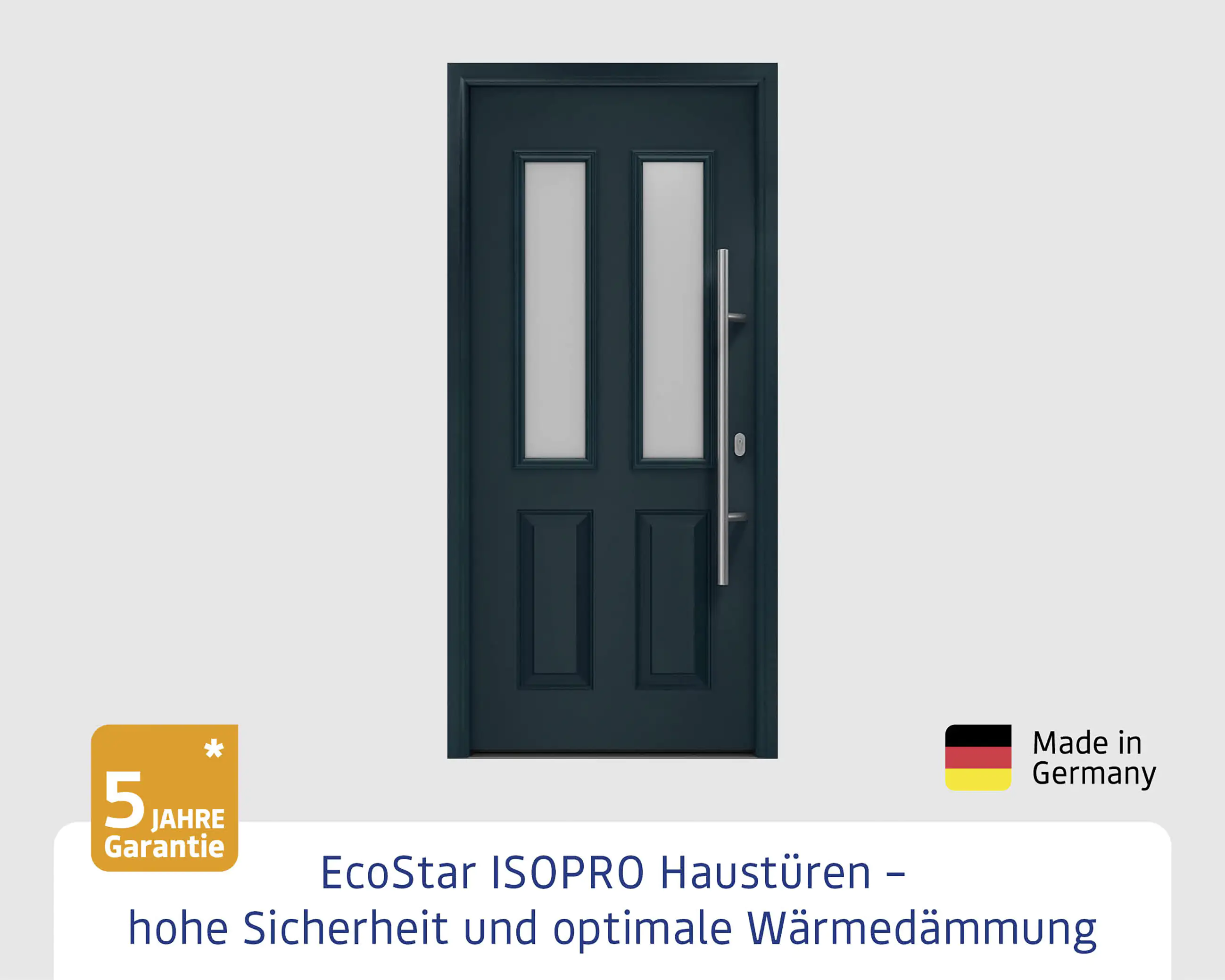 EcoStar Haustür ISOPRO IP 410S anthrazitgrau 110 x 210 cm