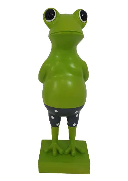 Dekofigur Frosch mit Badehose 42 x 17 cm grün