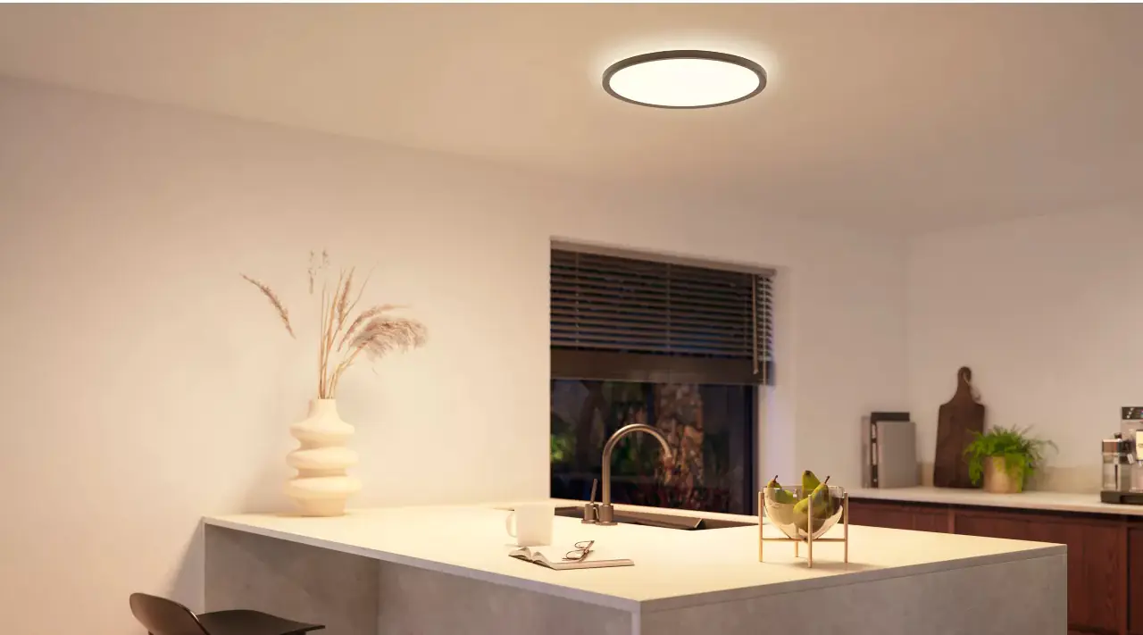 Philips Hue LED Deckenleuchte Tento + Dimmschalter rund schwarz 43 x 3 cm RGB Philips Hue LED Deckenleuchte Tento + Dimmschalter rund schwarz 43 x 3 cm RGB