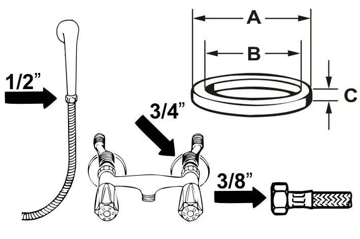 Cornat Fiberringset für Ventiloberteile Cornat Fiberringset für Ventiloberteile