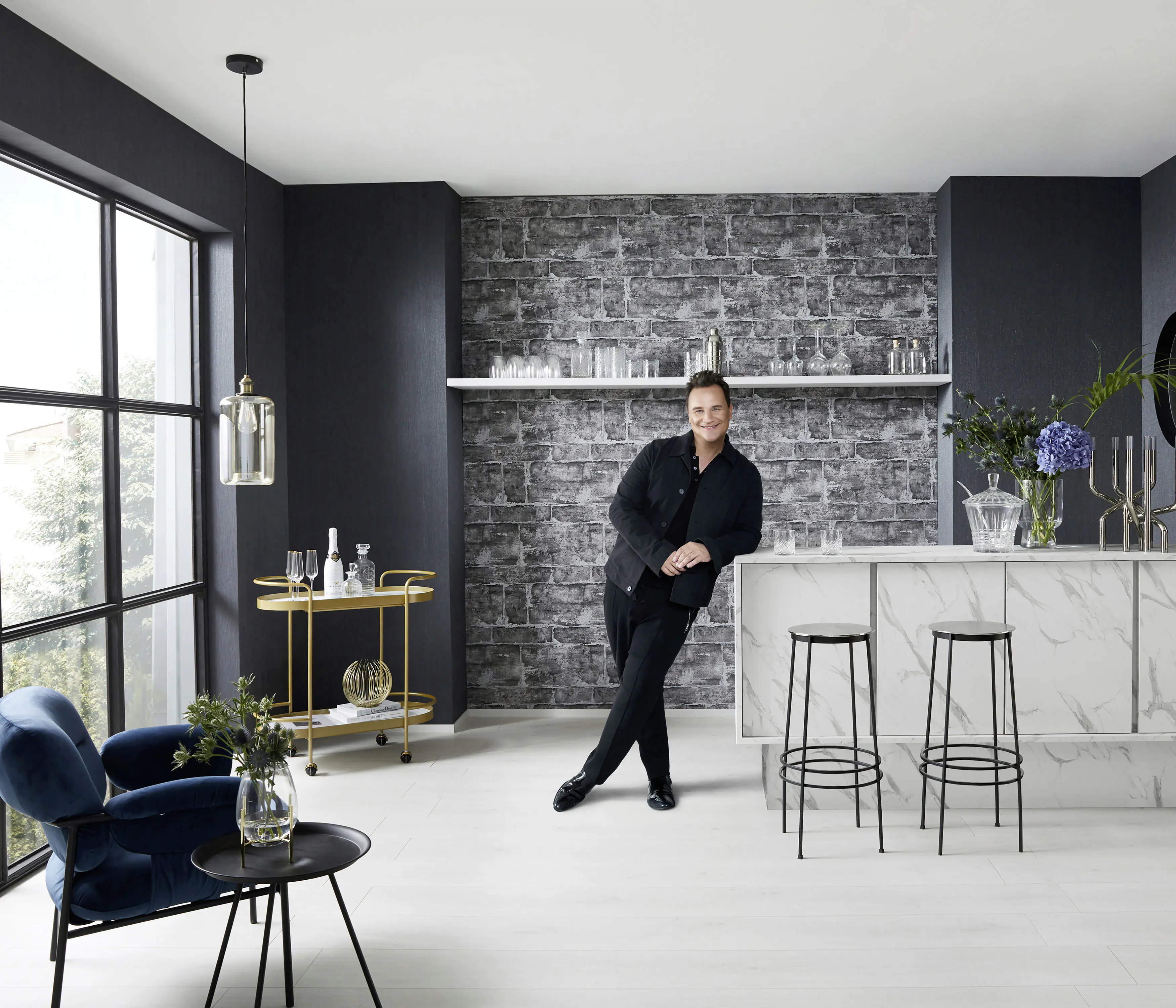 Guido Maria Kretschmer Vliestapete 10222-15 Fashion For Walls 3 stein schwarz 10,05 x 0,53