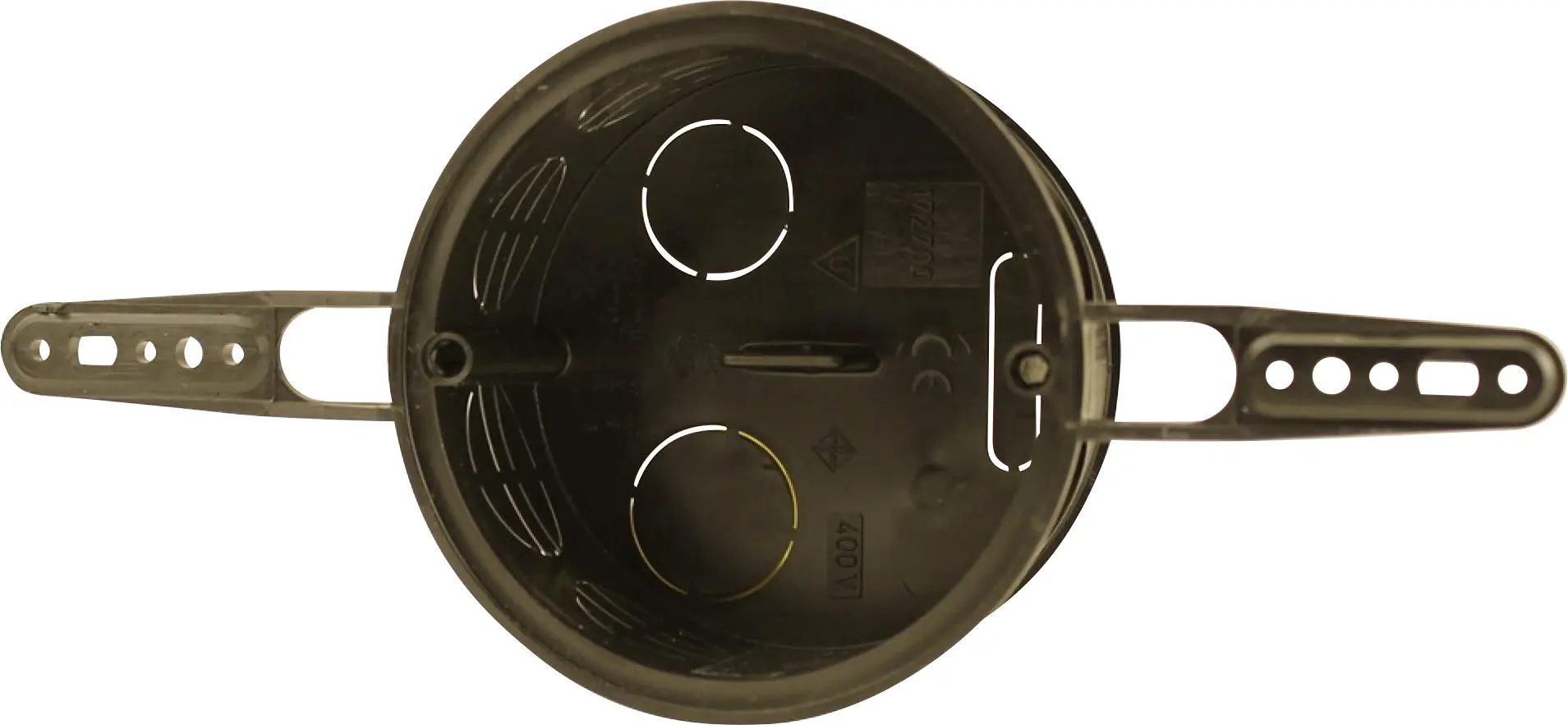 UP-Abzweigdose mit Nagellaschen 37mm schwarz