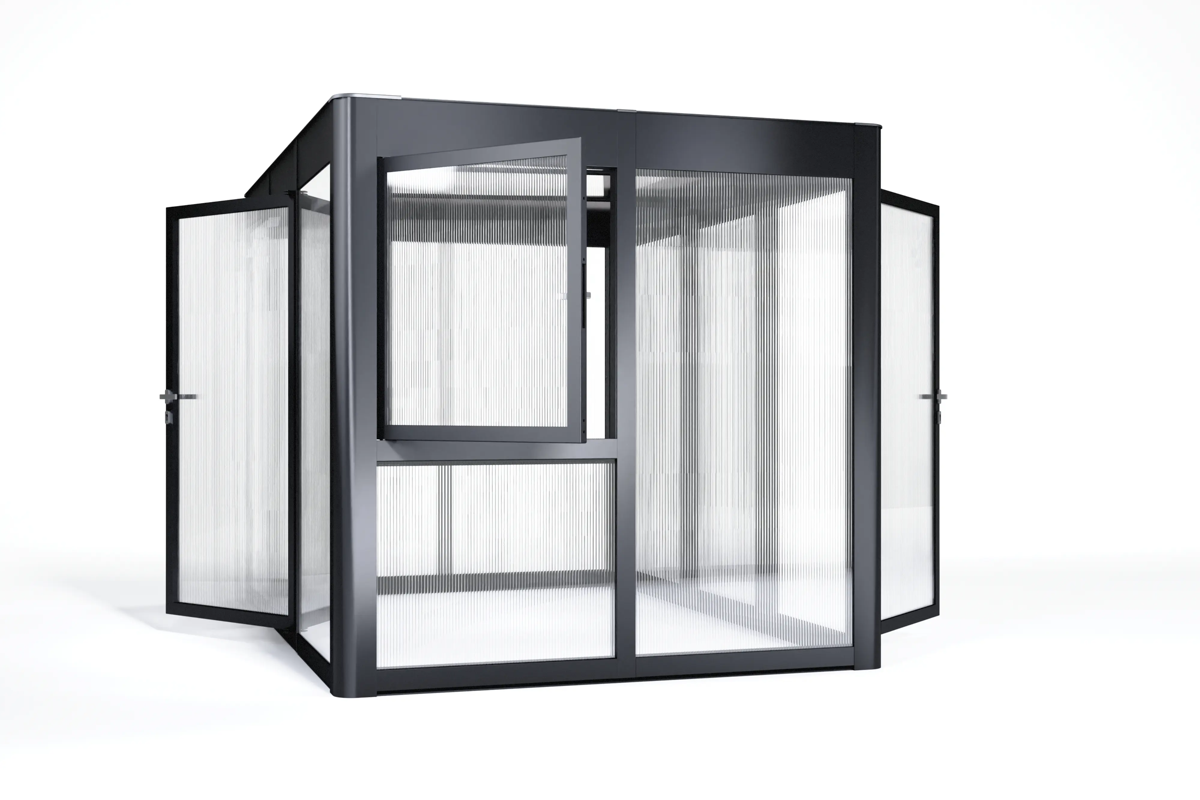 SunElements Zusatztür für Gartenhaus SunCasa mit Doppelstegplatten 10 mm 197 x 90 cm anthrazit-metallic
