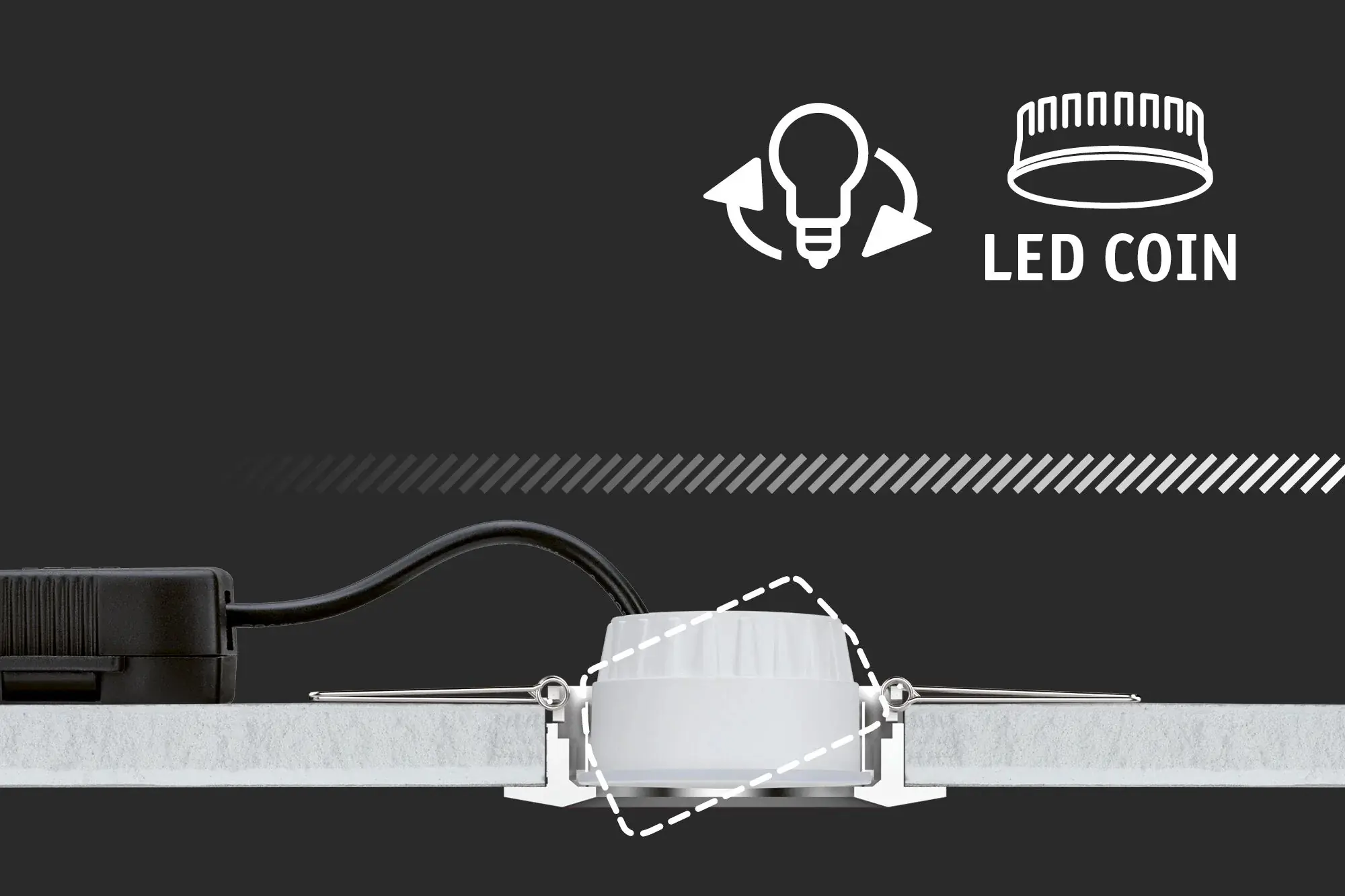 Paulmann LED-Einbauleuchte Nova Coin satin dimmbar