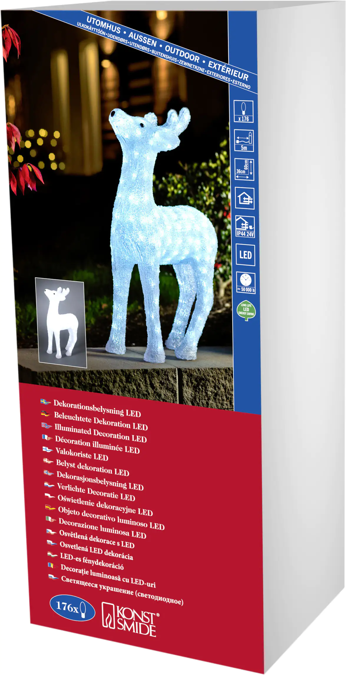 Konstsmide LED Acryl Rentier 176 kalt weiße Dioden Konstsmide LED Acryl Rentier 176 kalt weiße Dioden