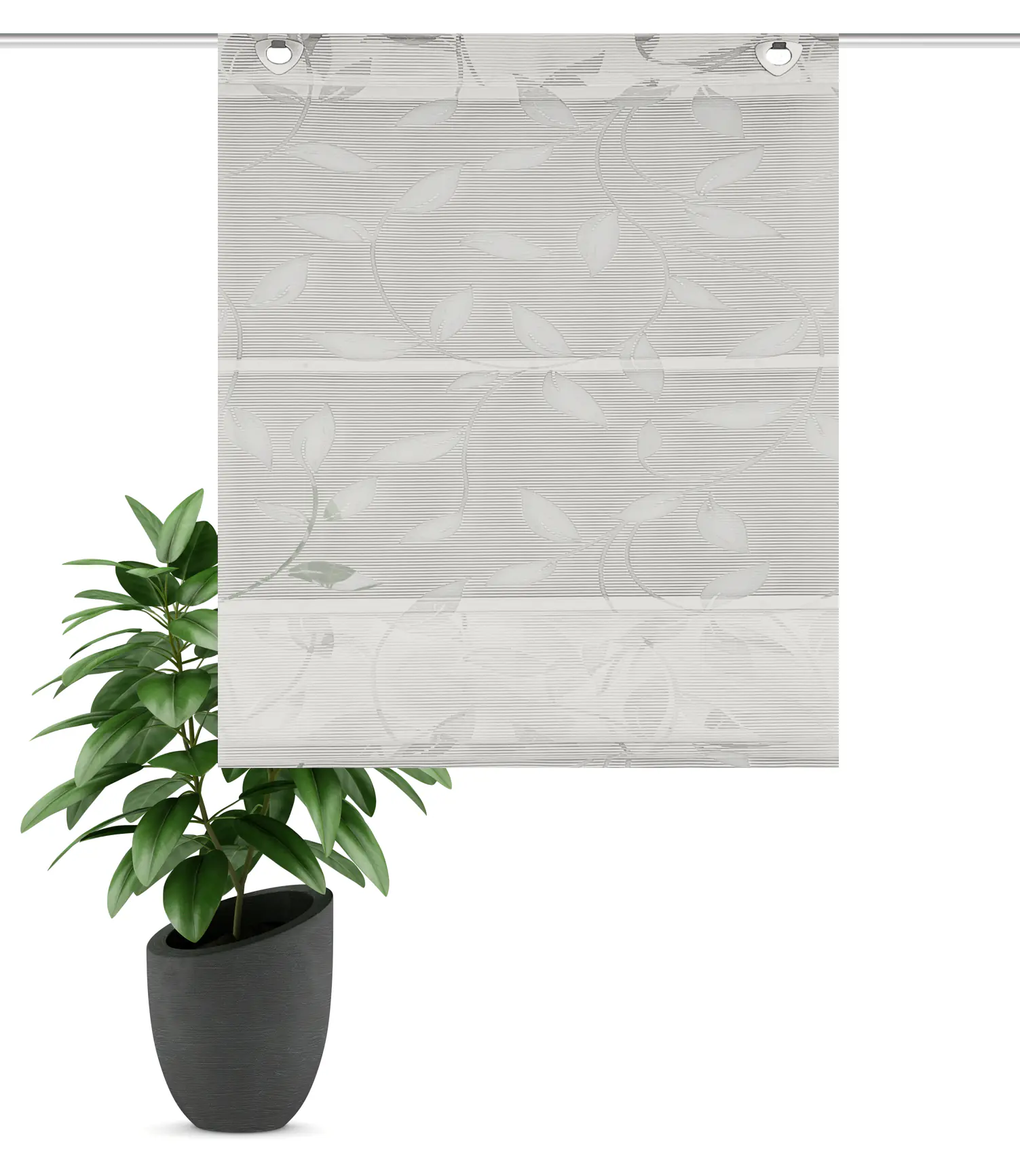 Home Wohnideen Magnetrollo Bambus 130 x 45 cm grau