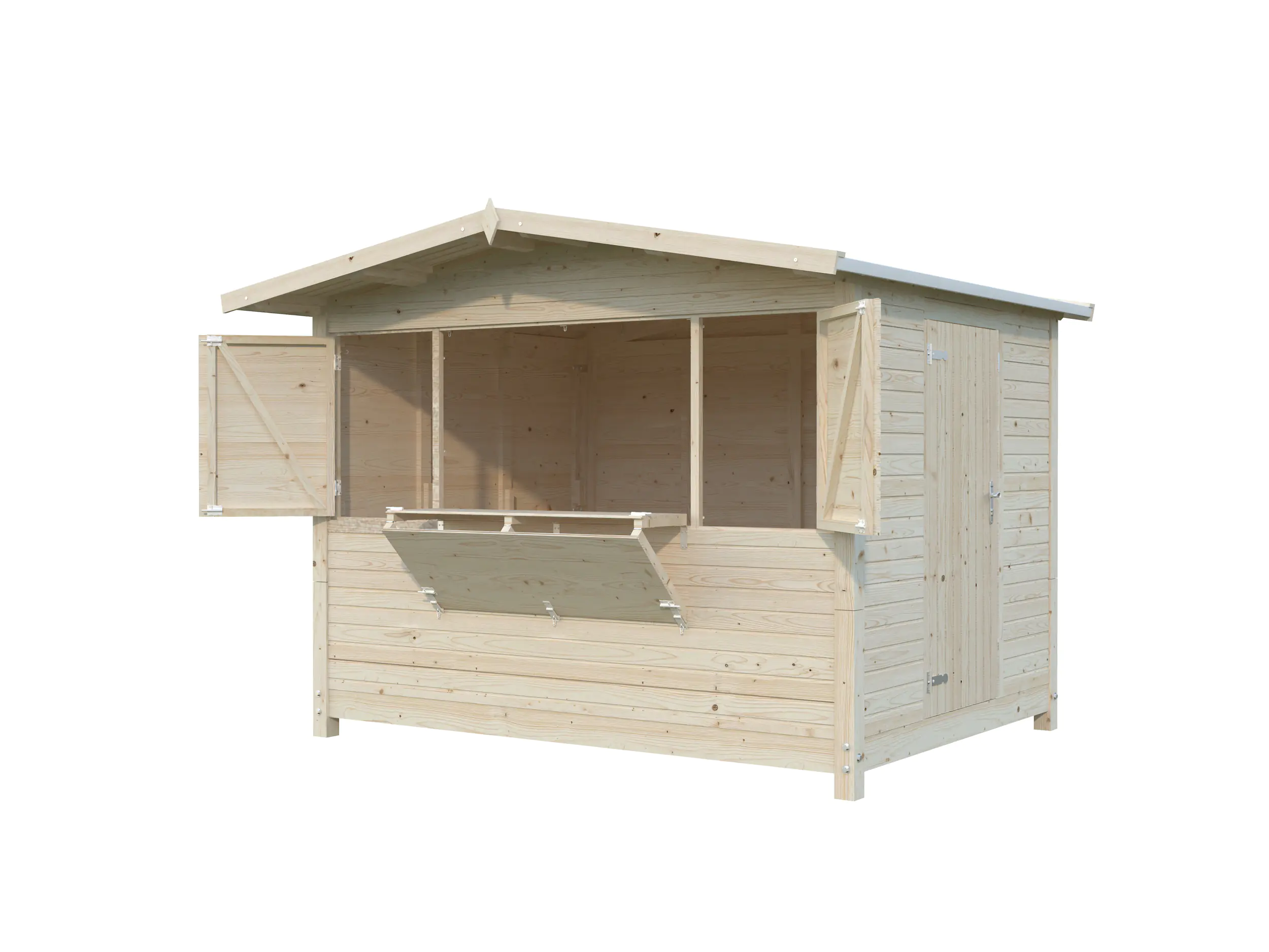 Palmako Kiosk Marian 298 x 228 cm naturbelassen faltbar