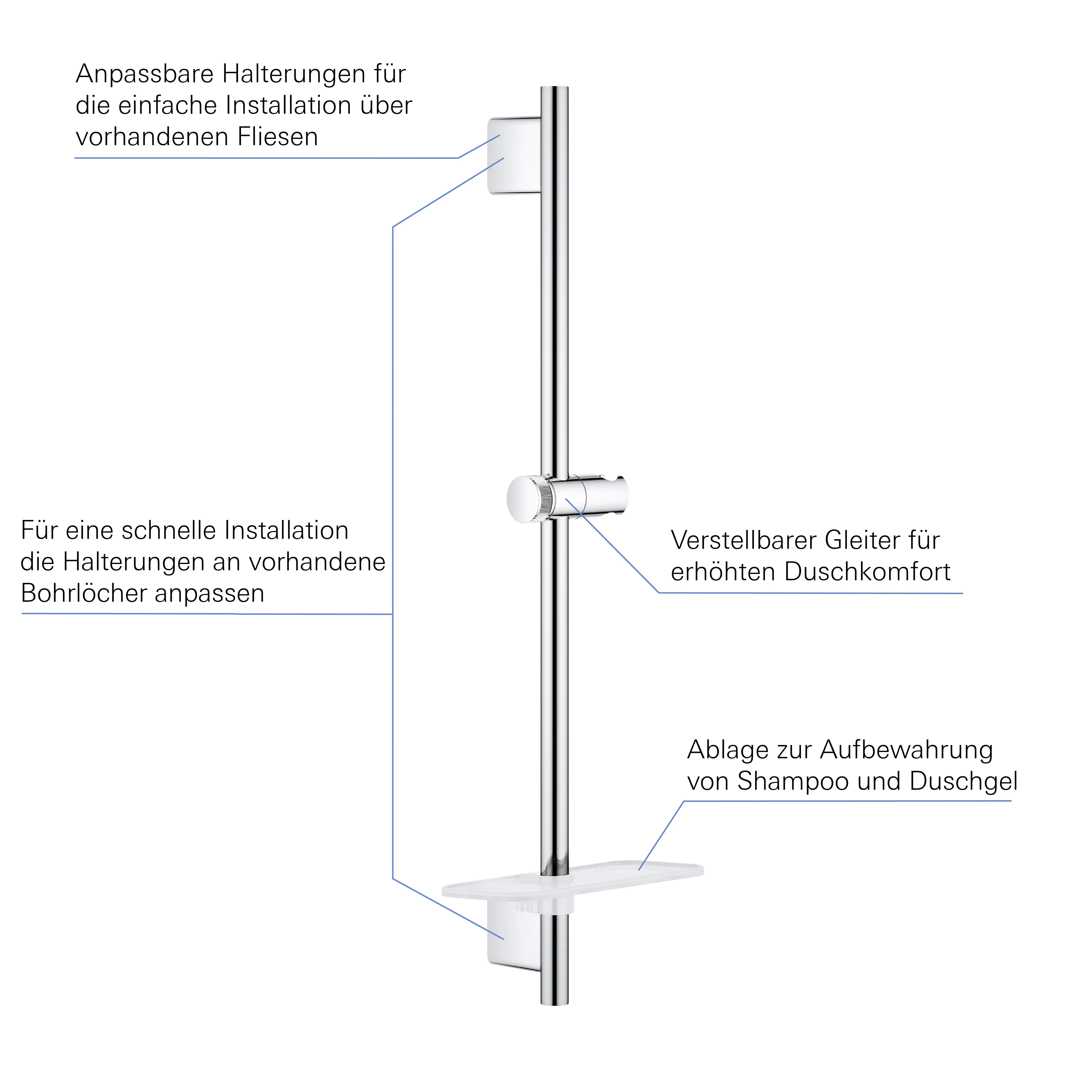 Grohe Brausestange Vitalio SmartActive 600 mm chrom