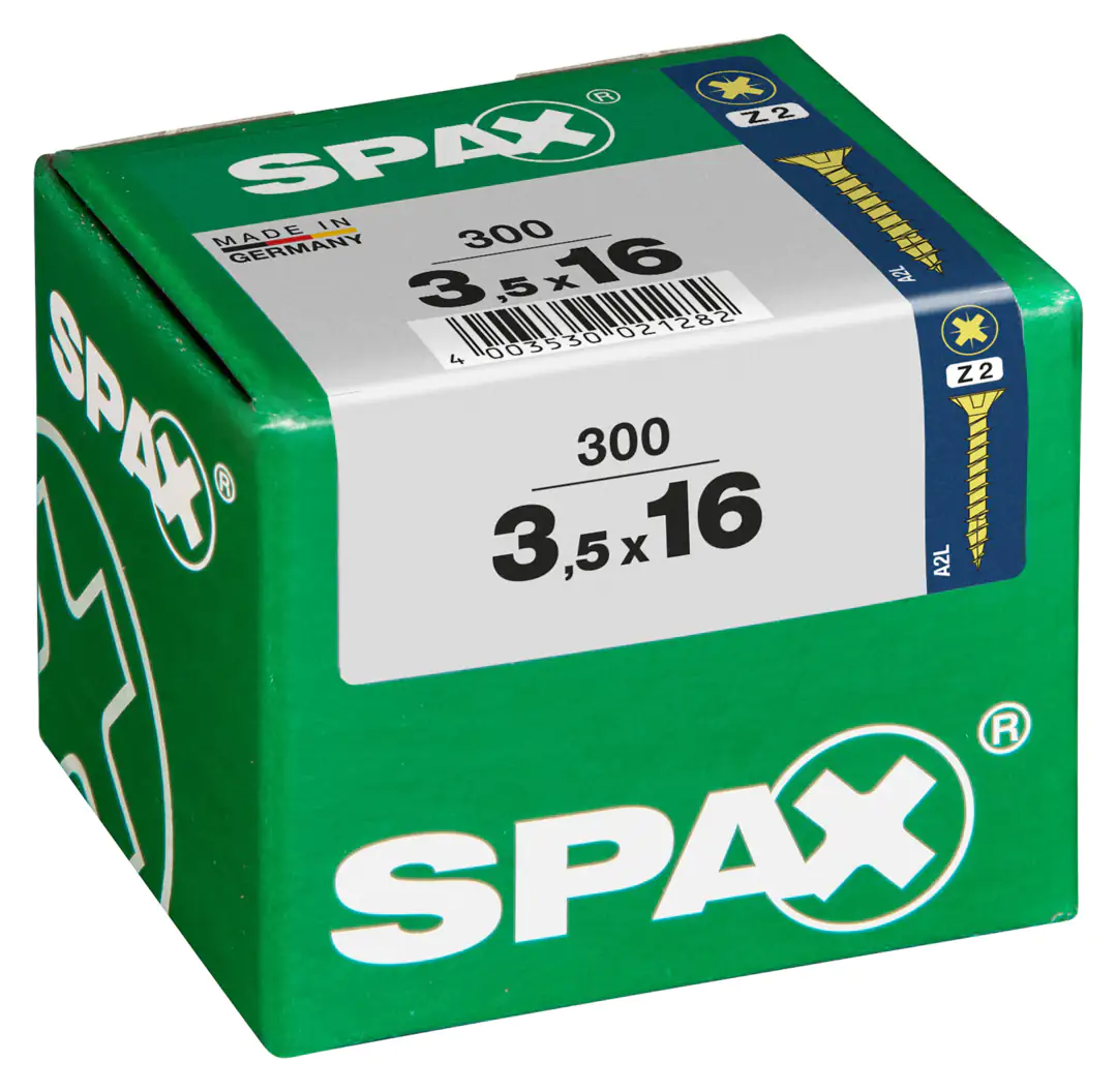 Spax Universalschrauben 3.5 x 16 mm PZ 2 - 300 Stk.