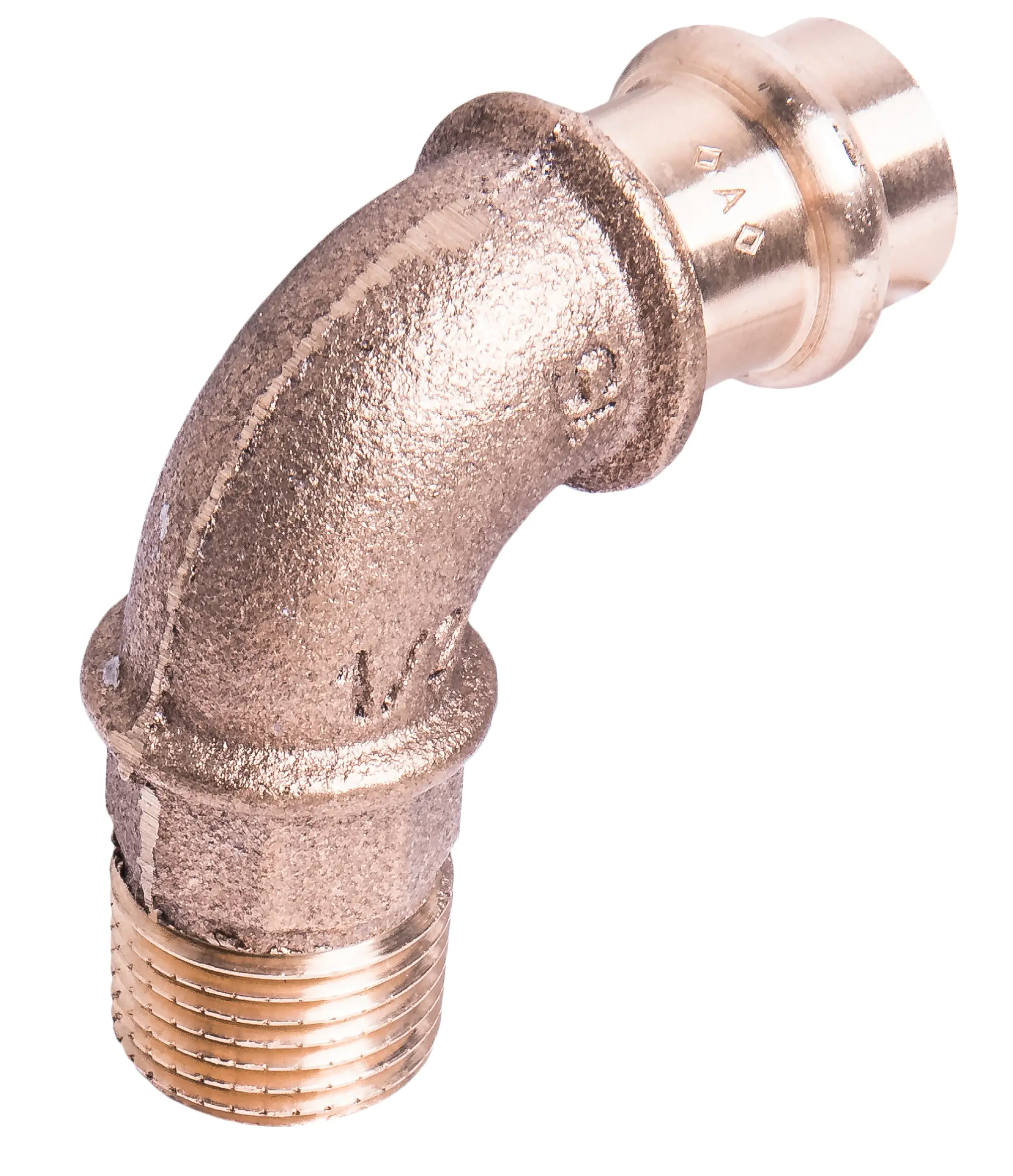 Cornat Press-Übergangs-Bogen ø 15 mm 1/2" AG Rotguss