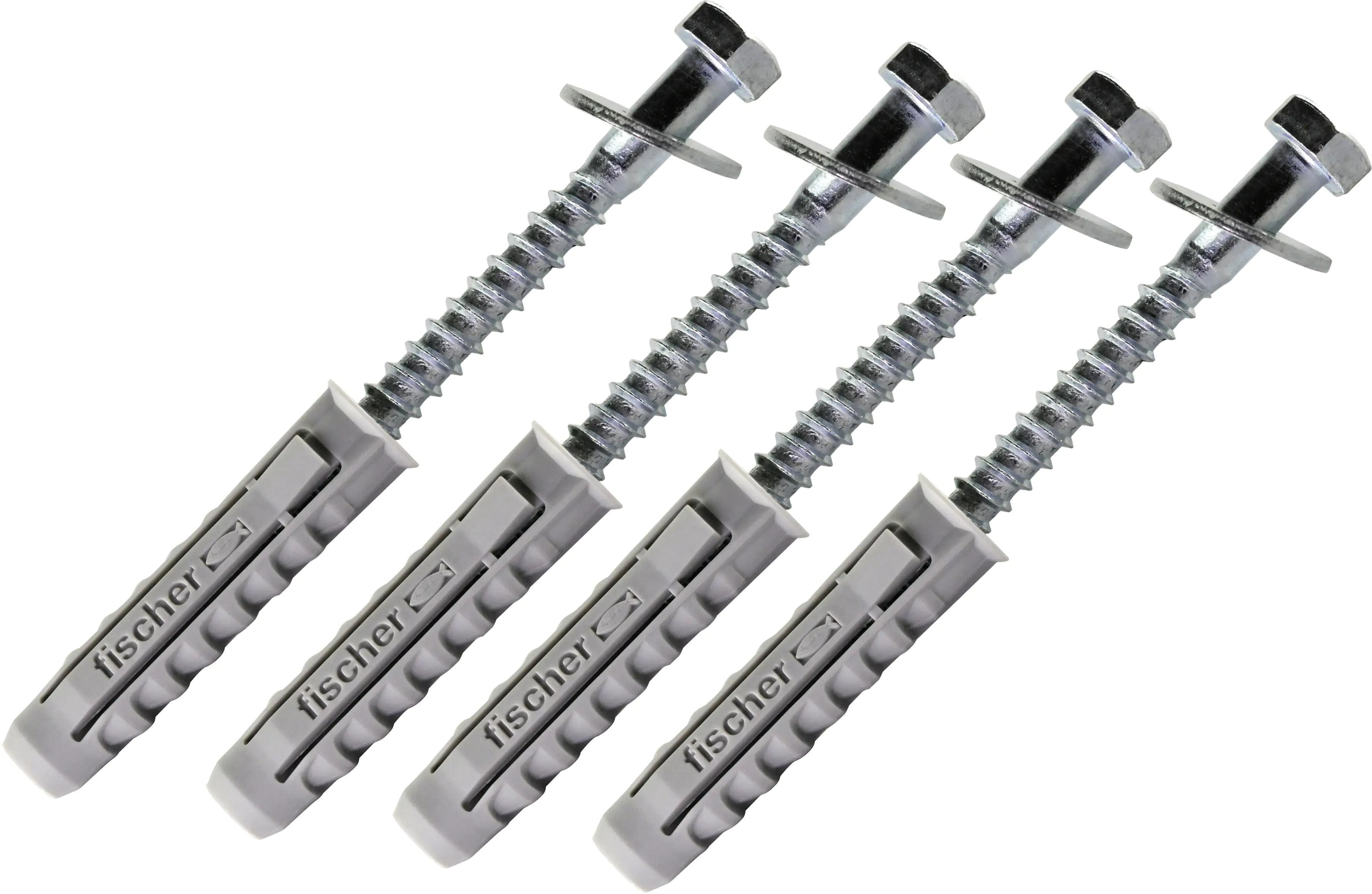 Schwaiger Montage-Set Schrauben-Dübel SSET812 531 silber, mit Fischer® Dübeln, 4 Stück