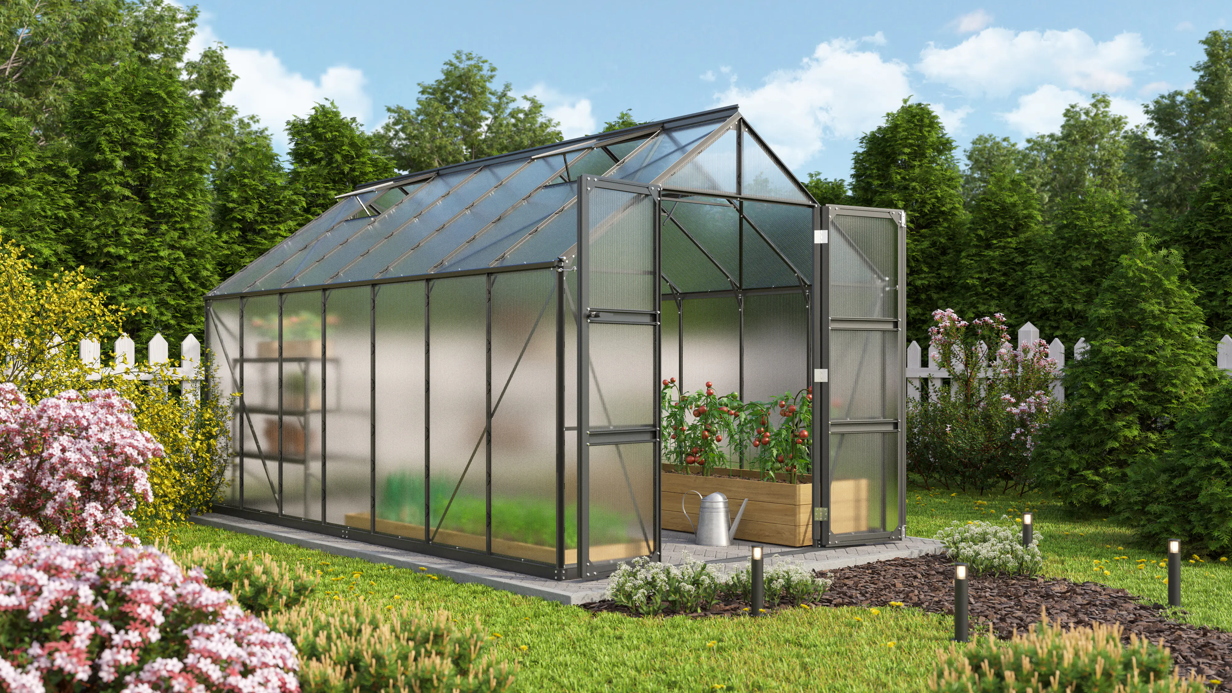 Vitavia Gewächshaus Domus 11500 257 x 448 cm 6 mm Hohlkammerplatten