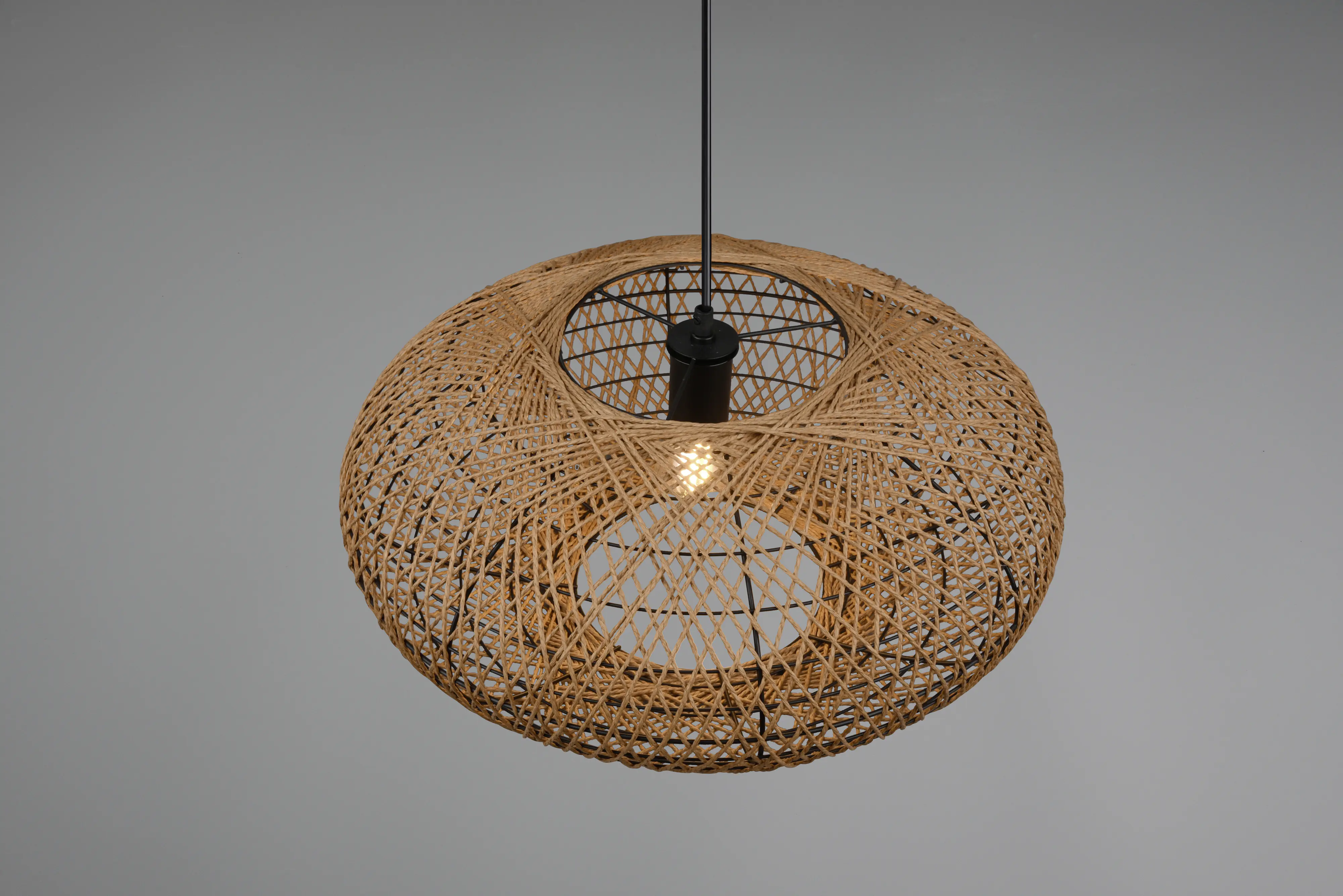 Trio Pendelleuchte Hedda sisalfarbig 