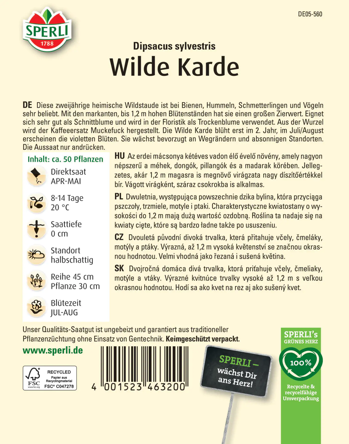 Sperli Wilde Karde