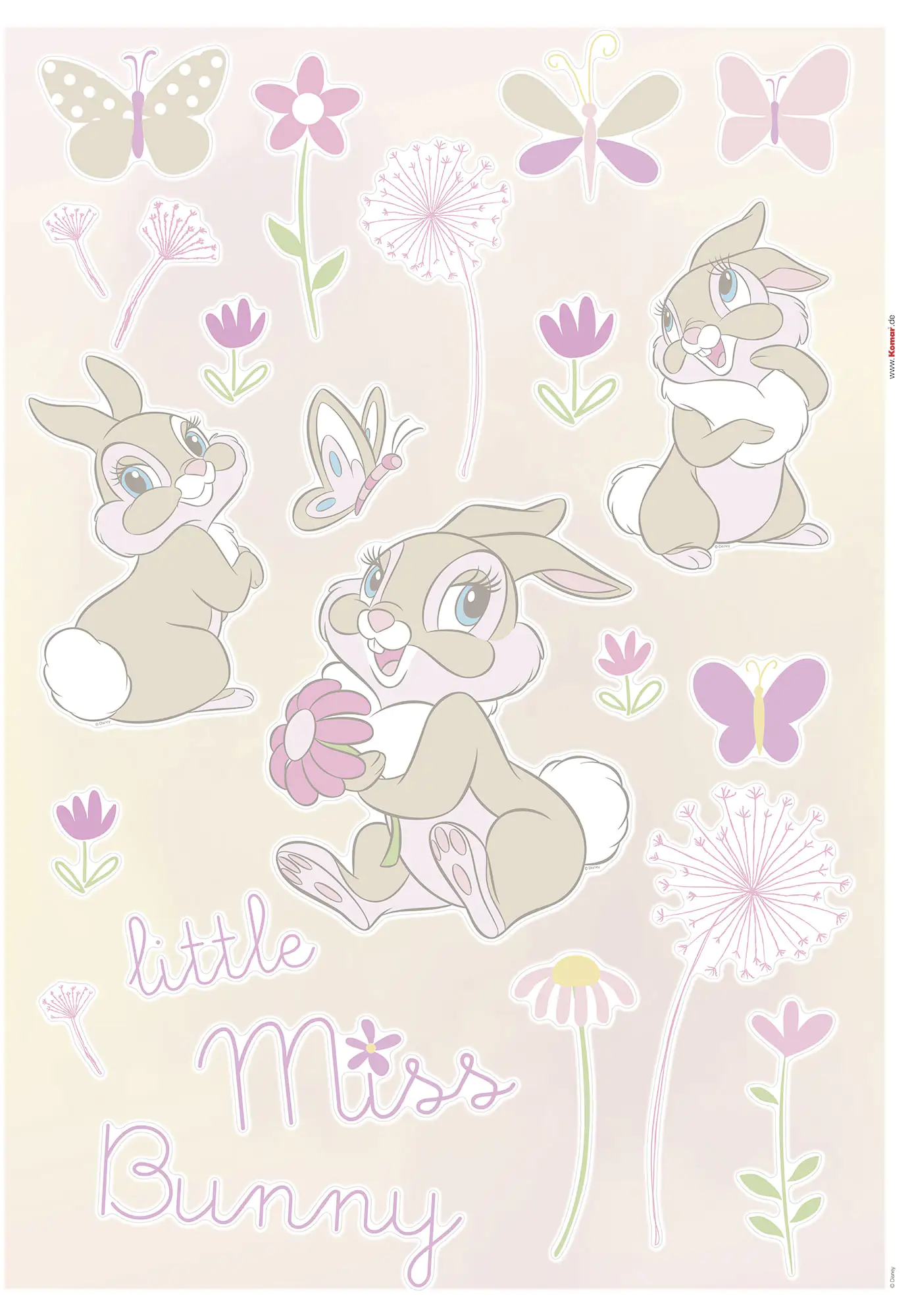 Komar Dekosticker Little Miss Bunny 50 x 70 cm Komar Dekosticker Little Miss Bunny 50 x 70 cm