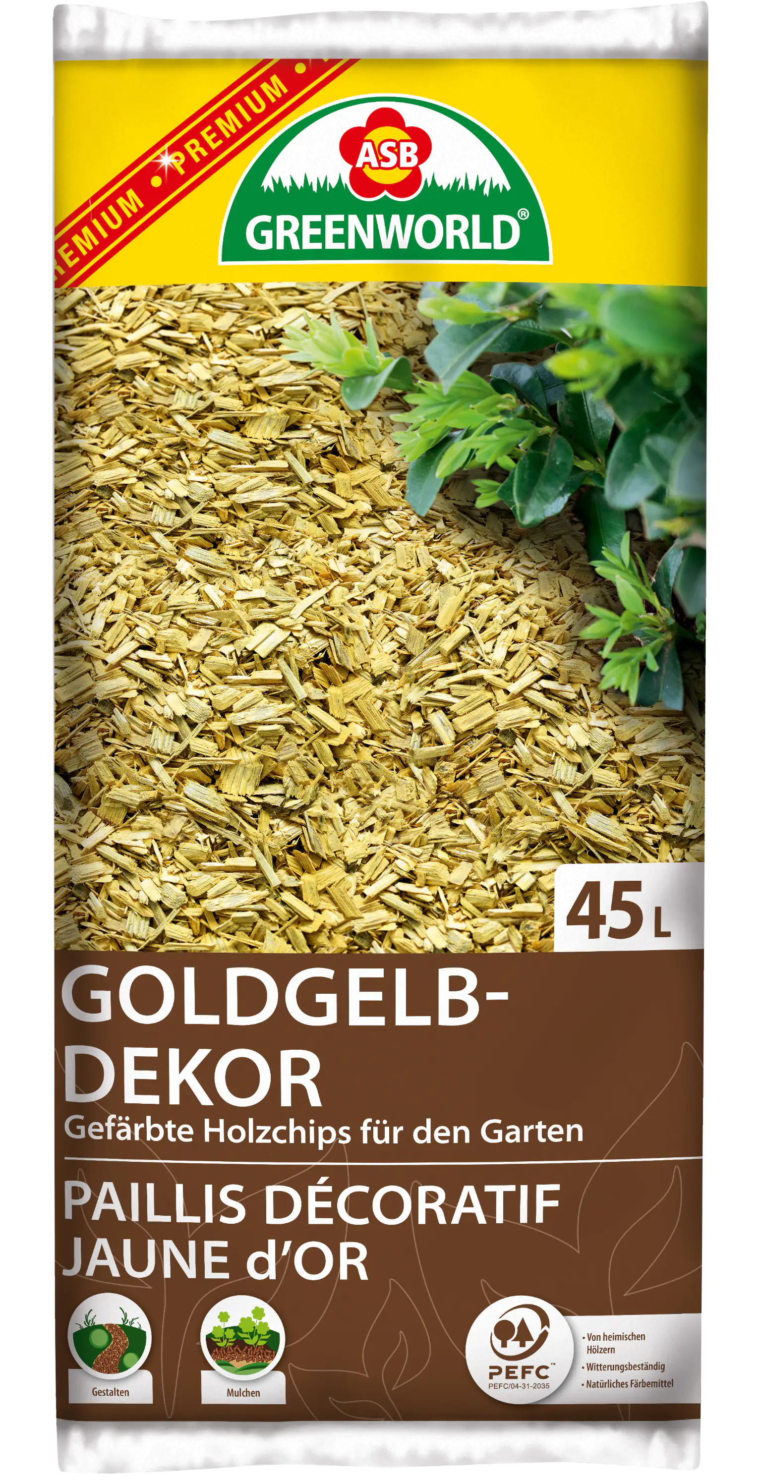 ASB Greenworld Dekochips Gelb 45 L