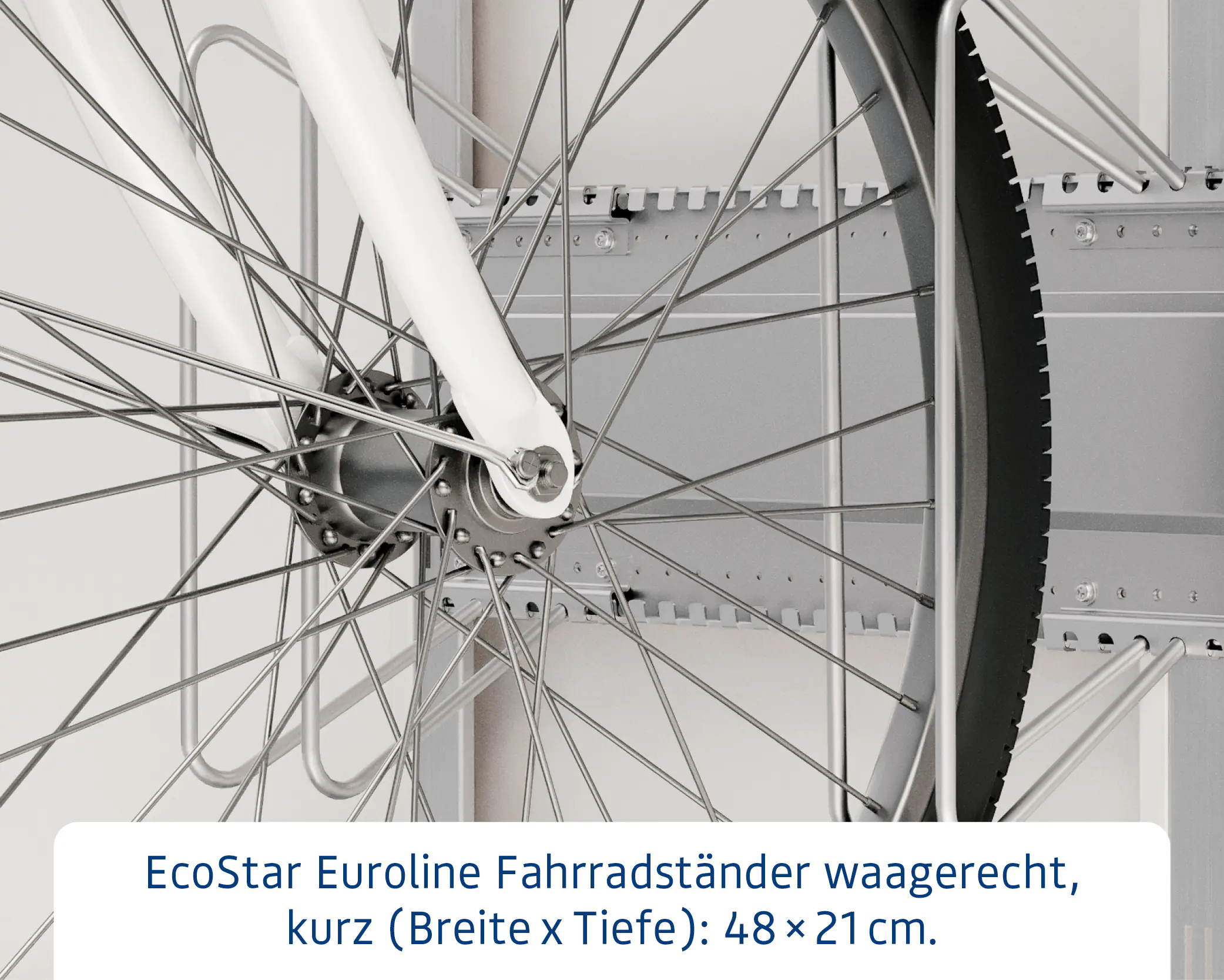 EcoStar Fahrradhalter 480 für Gerätehaus waagerecht EcoStar Fahrradhalter 480 für Gerätehaus waagerecht