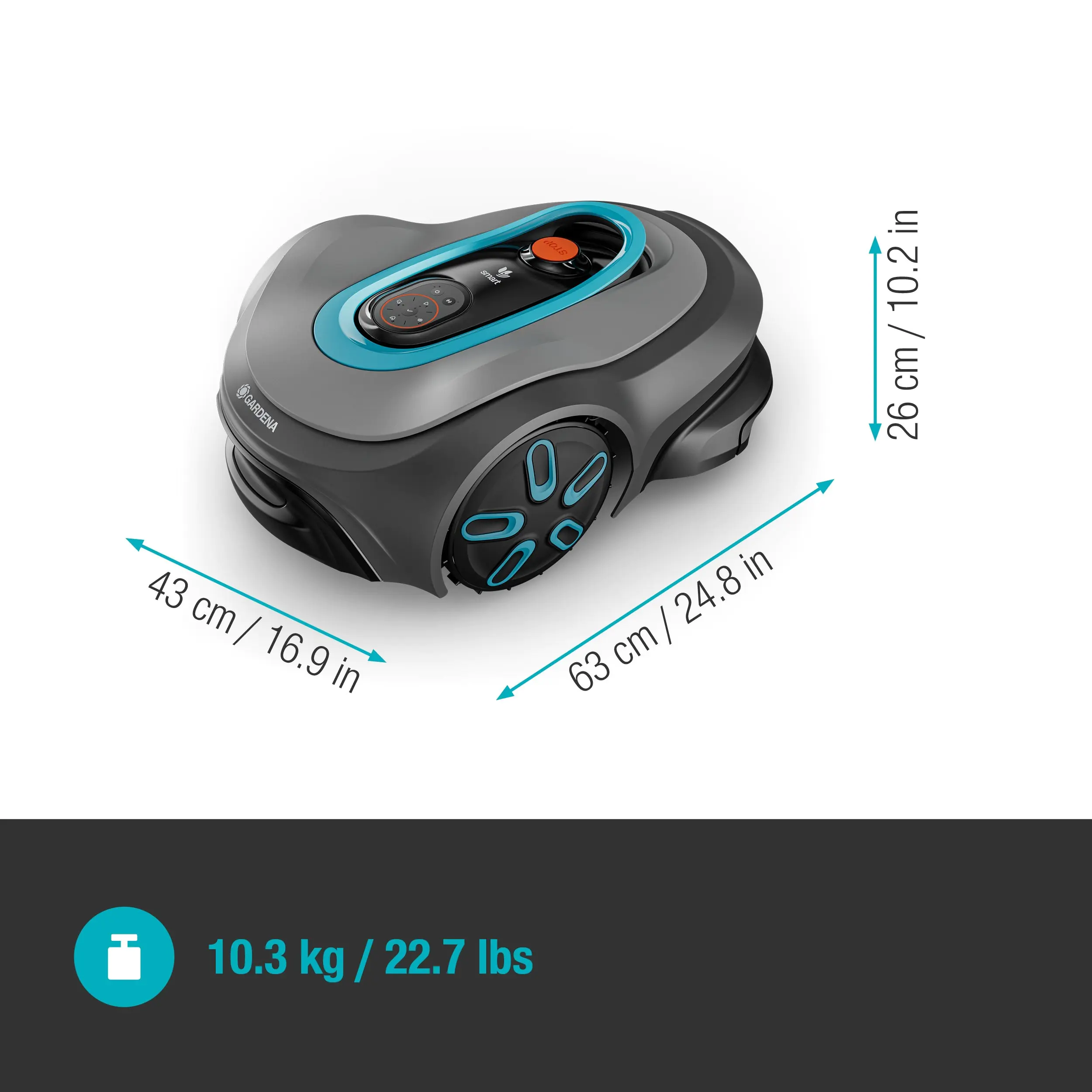 Gardena Mähroboter smart SILENO max 1.200 m², Schnittbreite: 22 cm Gardena Mähroboter smart SILENO max 1.200 m², Schnittbreite: 22 cm