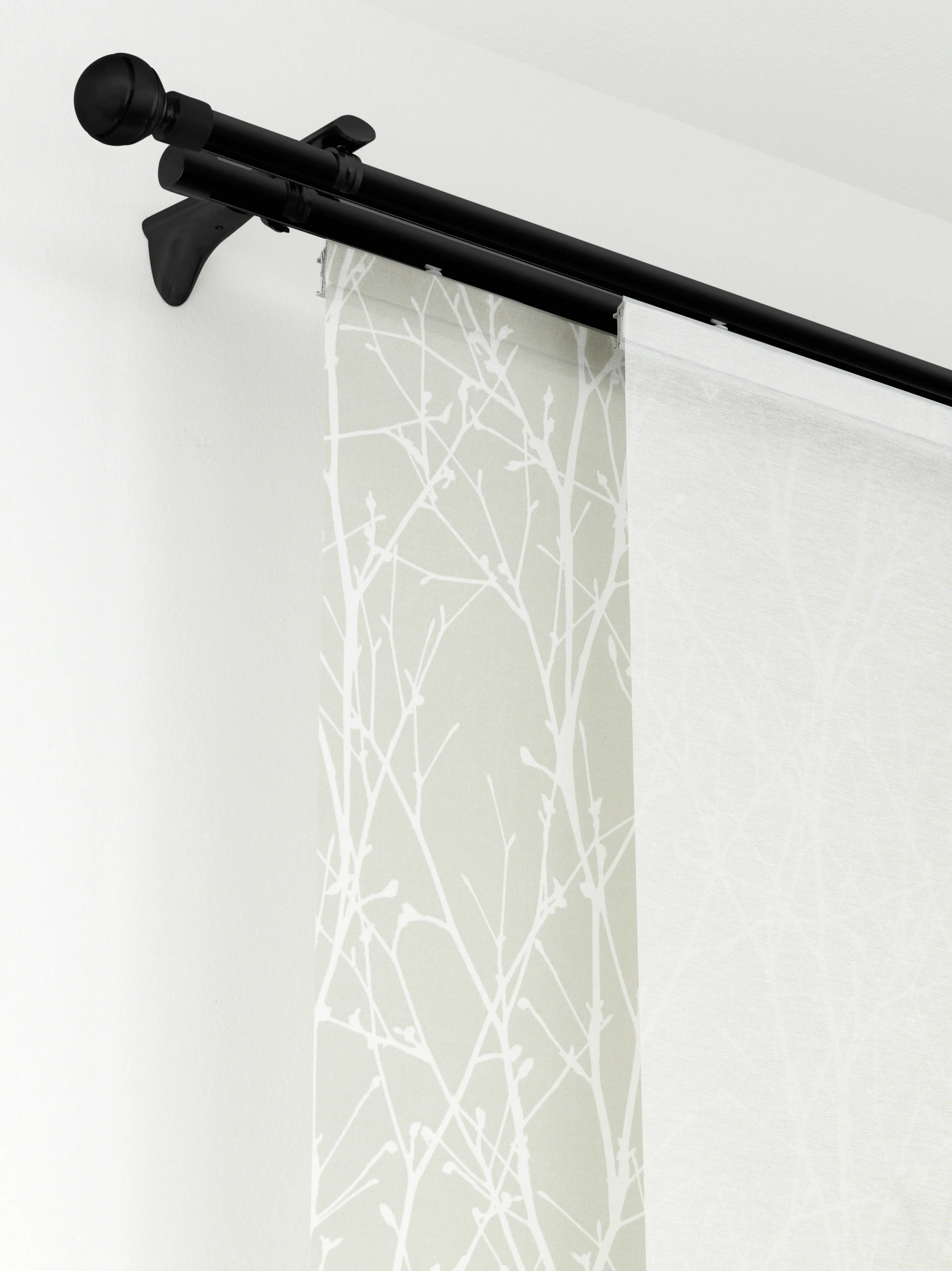 Gardinia Endstück für Gardinenstange Chicago Kugel für Ø 20 mm schwarz-matt