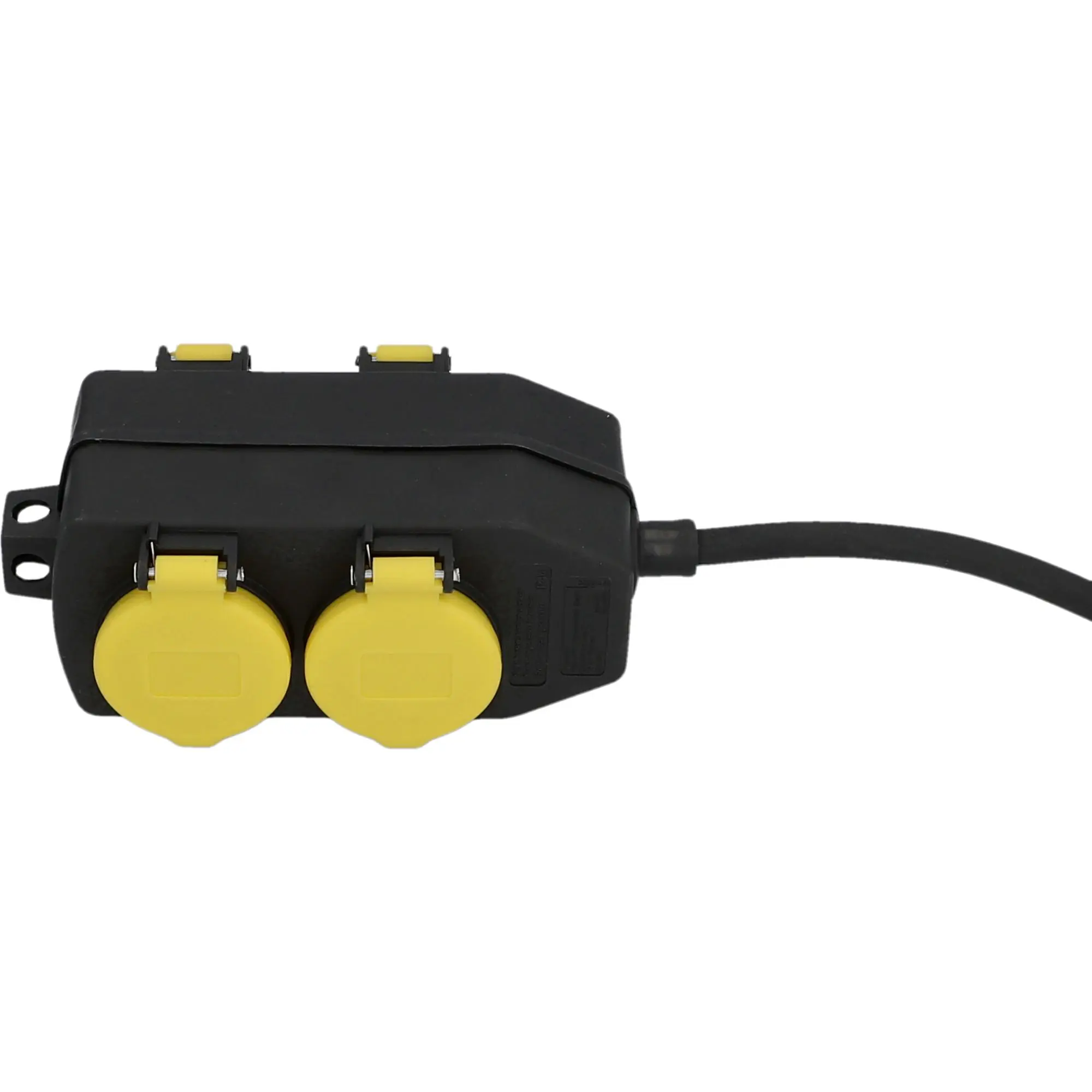 Unitec Steckdosenleiste 4-fach 5m für Außen, mit Berührungsschutz, schwarz