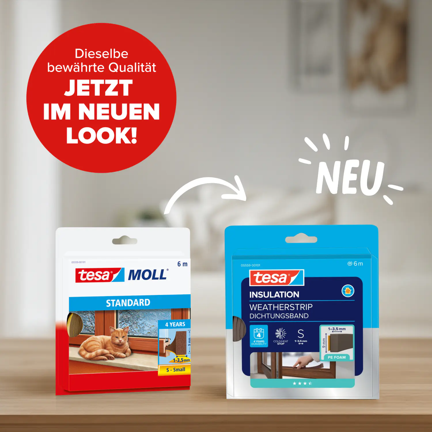 tesa Insulation Schaumstoffdichtung Standard 6 m, braun