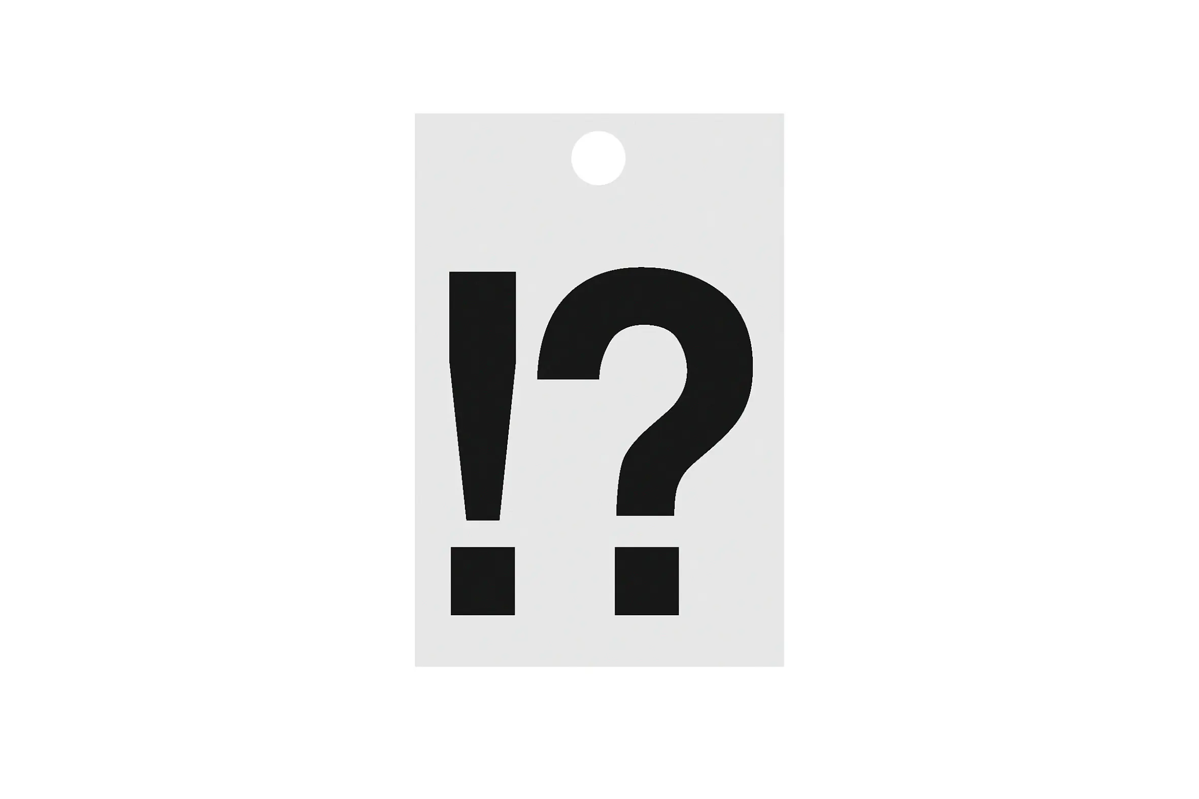 Conmetall Aufkleber !? PVC 3,5 cm schwarz