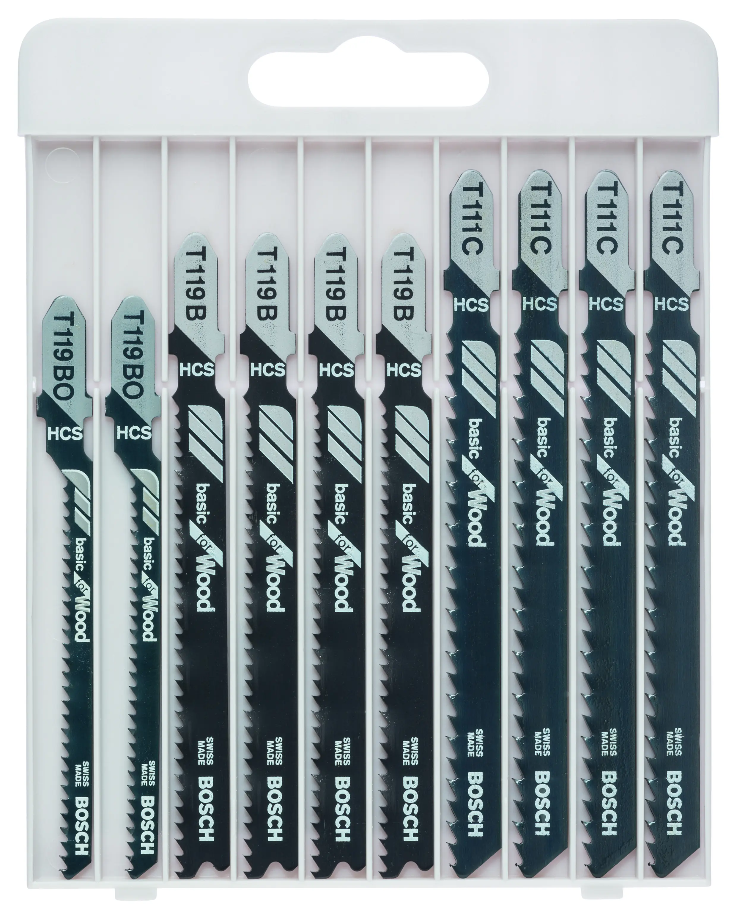 Bosch Stichsägeblätter Basic for Wood 10-teilig