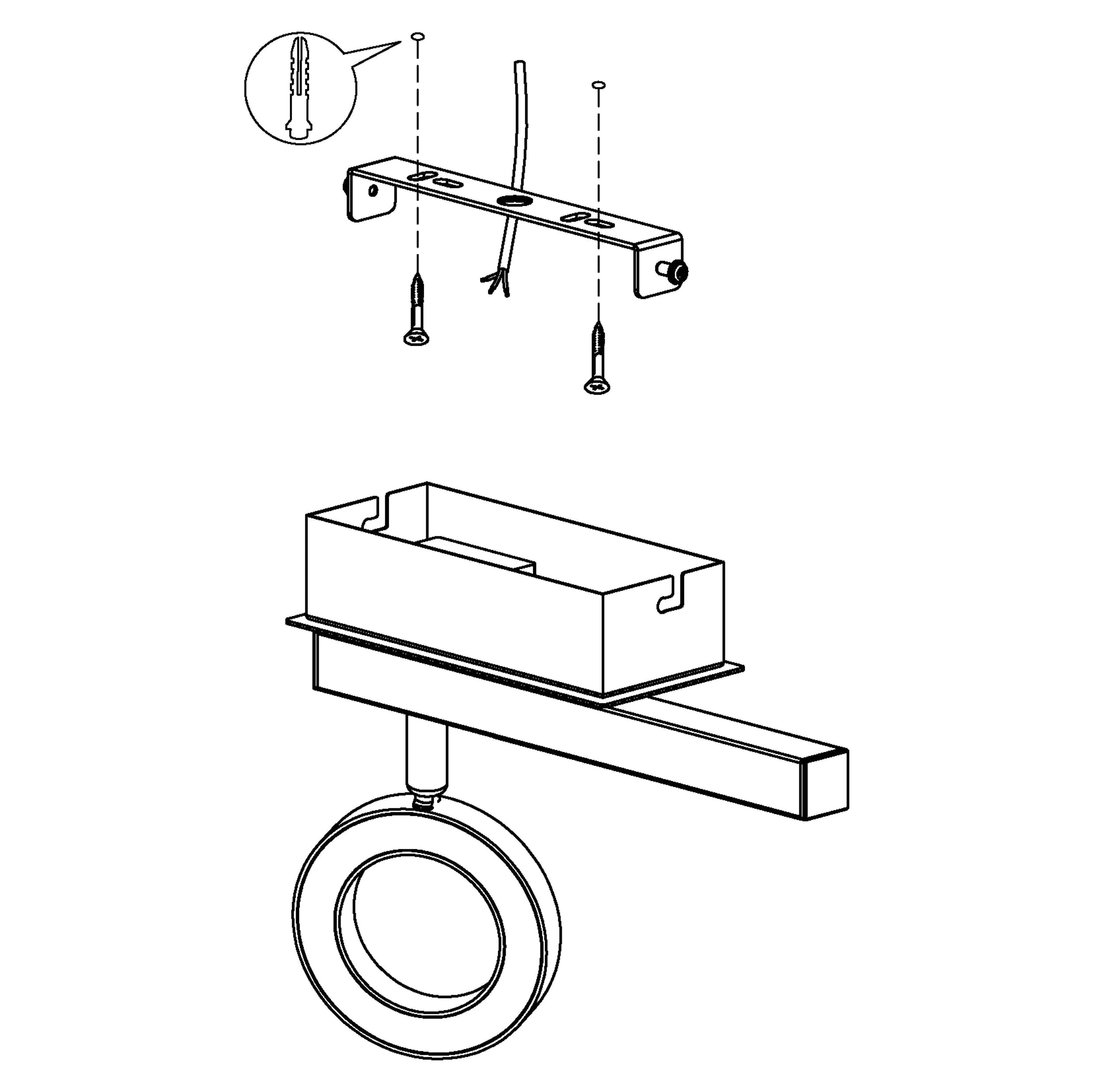 Eglo 1er LED Spot Cardillio 1 alu-chro 22,5 x 6,5 cm warmweiß