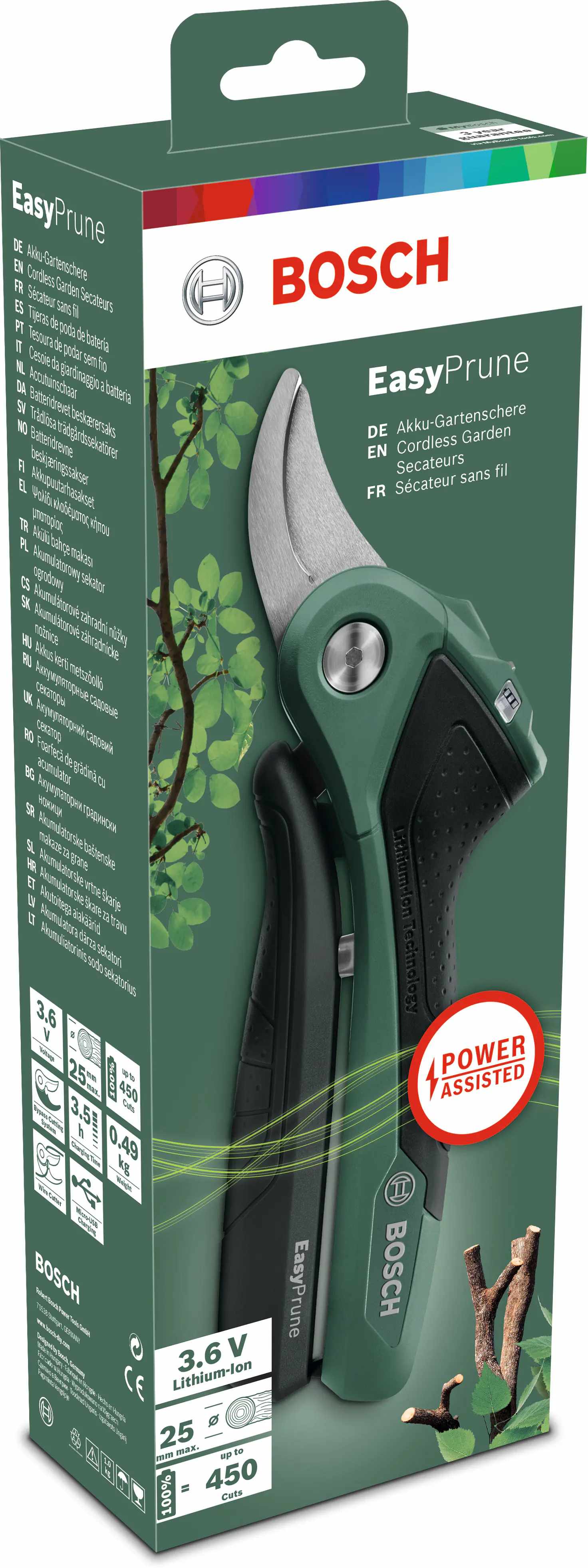 Bosch Akku-Gartenschere EasyPrune inkl. Ladekabel