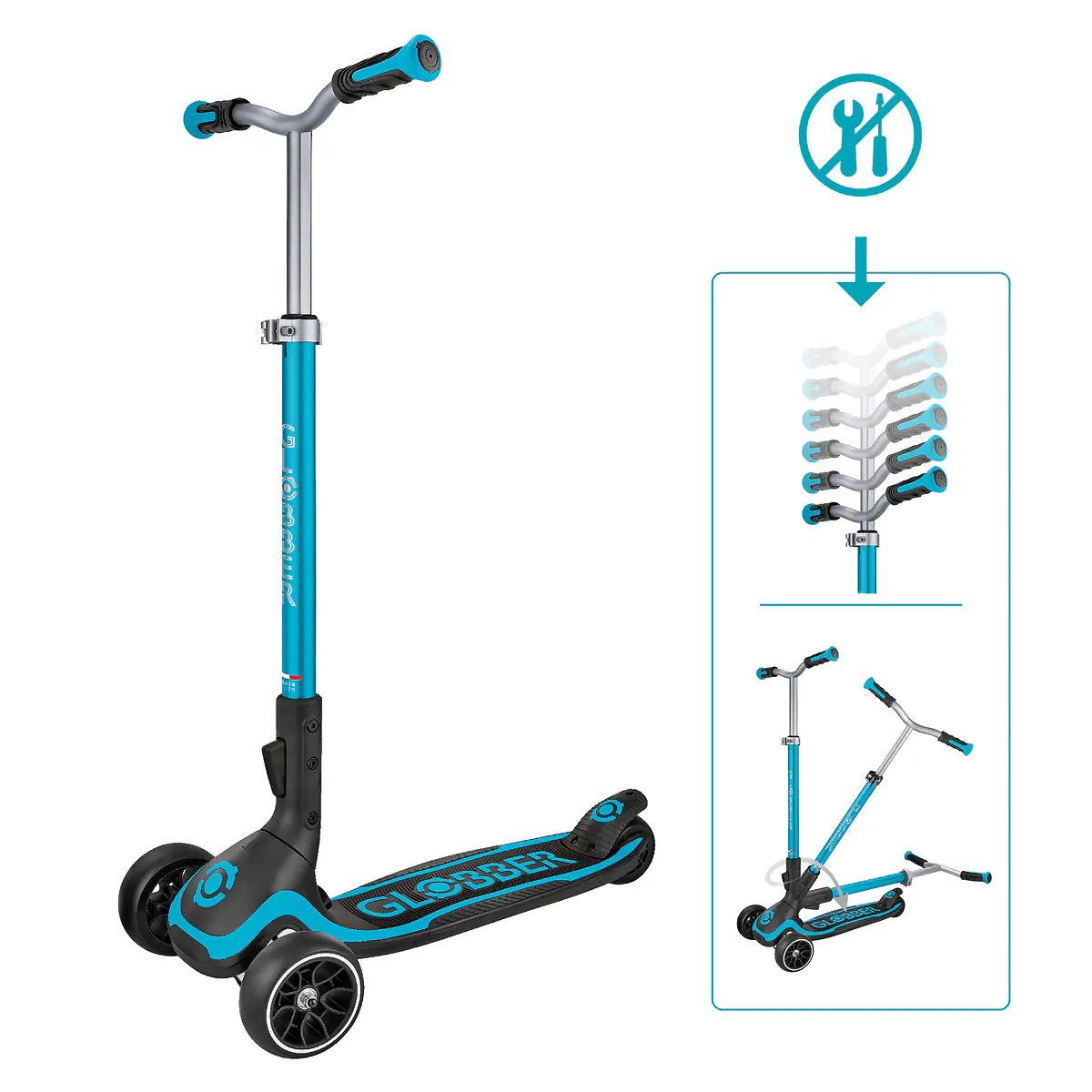 Globber Scooter für Kinder Ultimum schwarz/blau