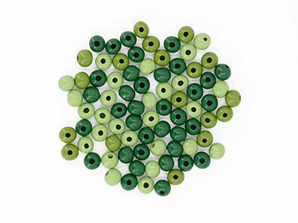 Glorex Holzperle grün mix 10 mm - 47 Stück
