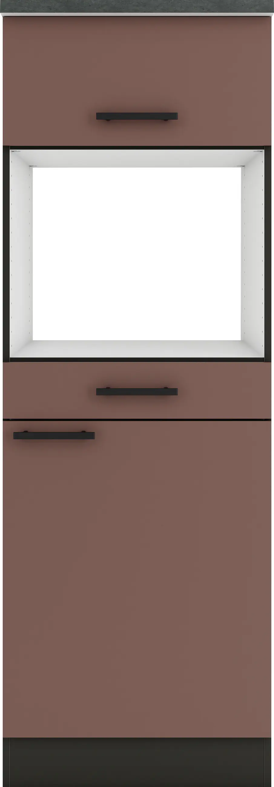 Optifit Midischrank Nizza 407 rostrot/anthrazit matt 60 cm